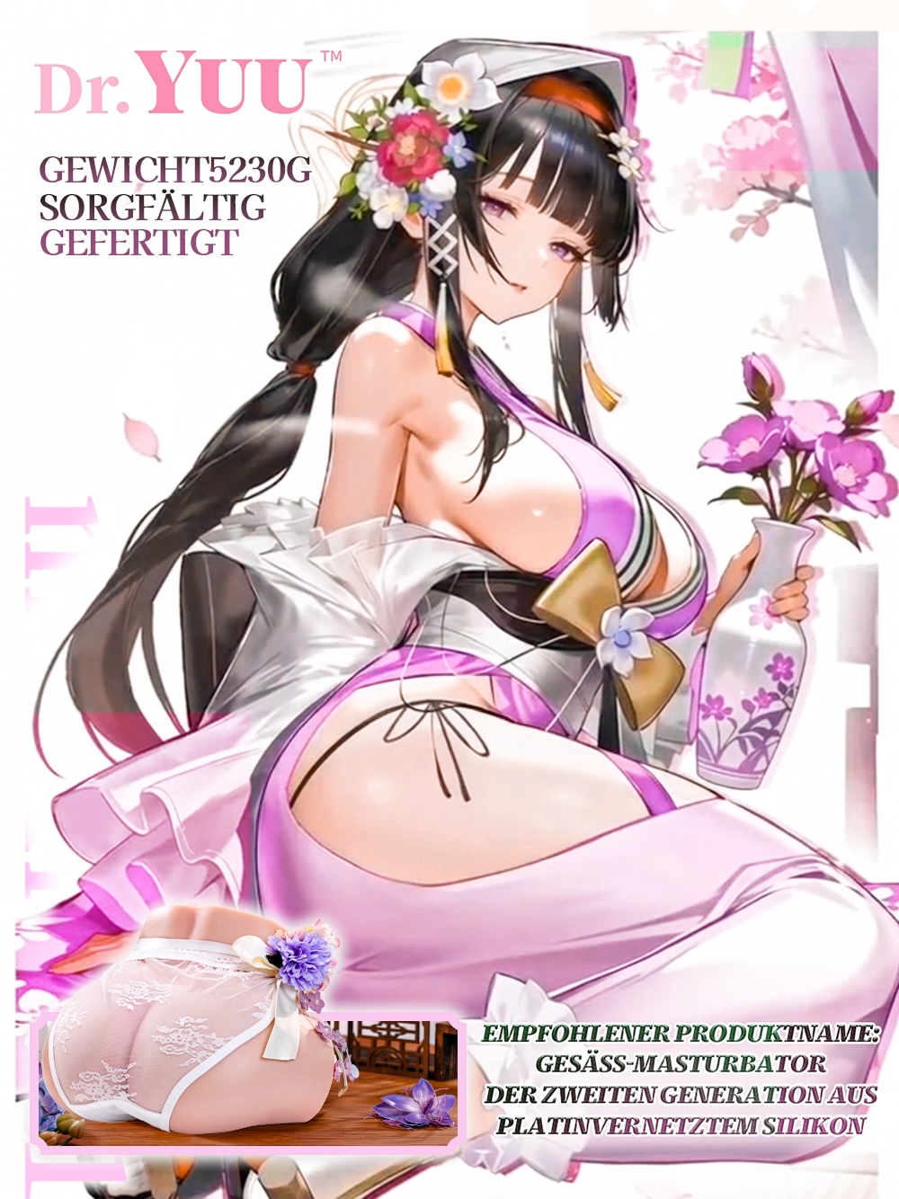 Dr.YUU Platin-Silikon Po-Masturbator – 5,23 kg | Versand aus Asien – Lieferzeit ca. 10-18 Werktage - DR.YUU™