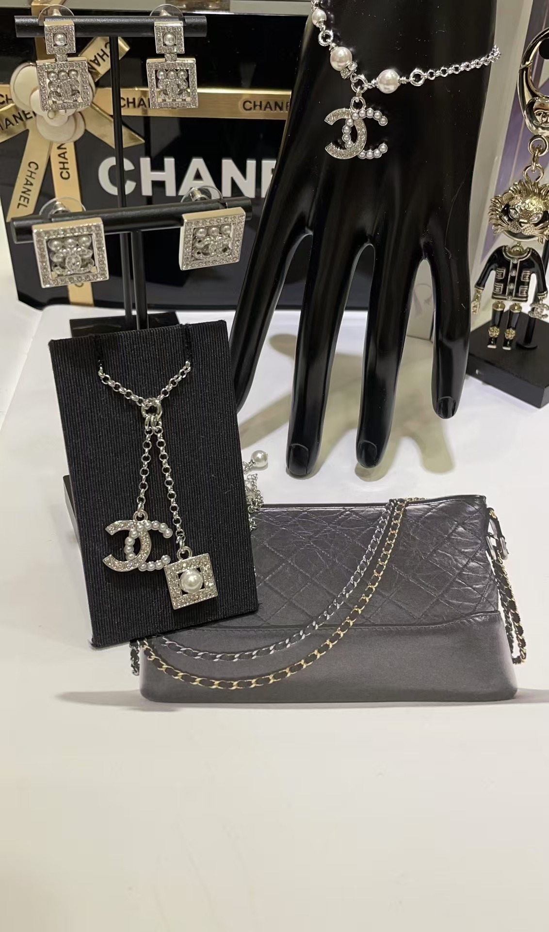 Chanel Two Pendants Drop Y Necklace - Original Replica Club