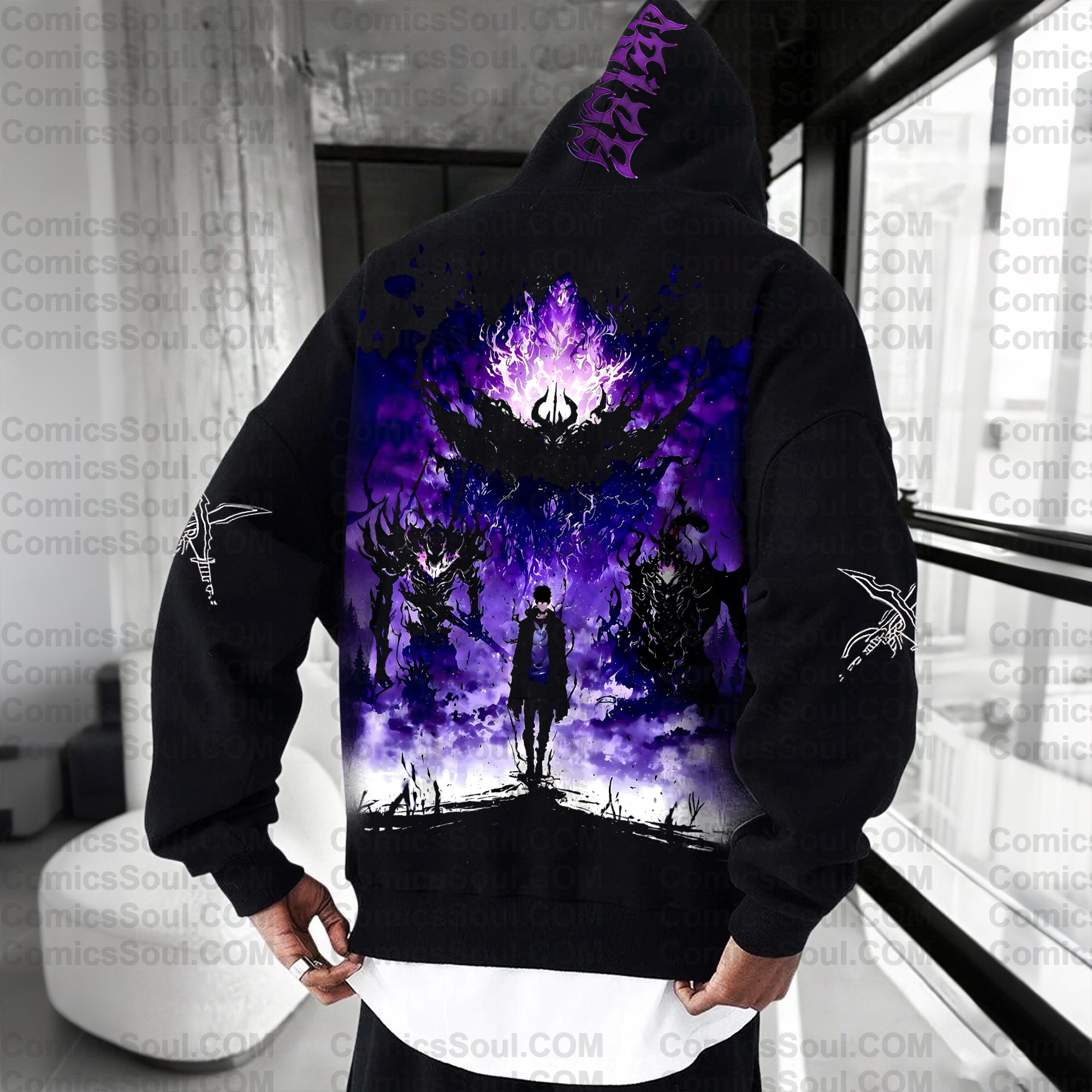 Unisex Anime Graphic Streetwear Wintage Plush Hoodie