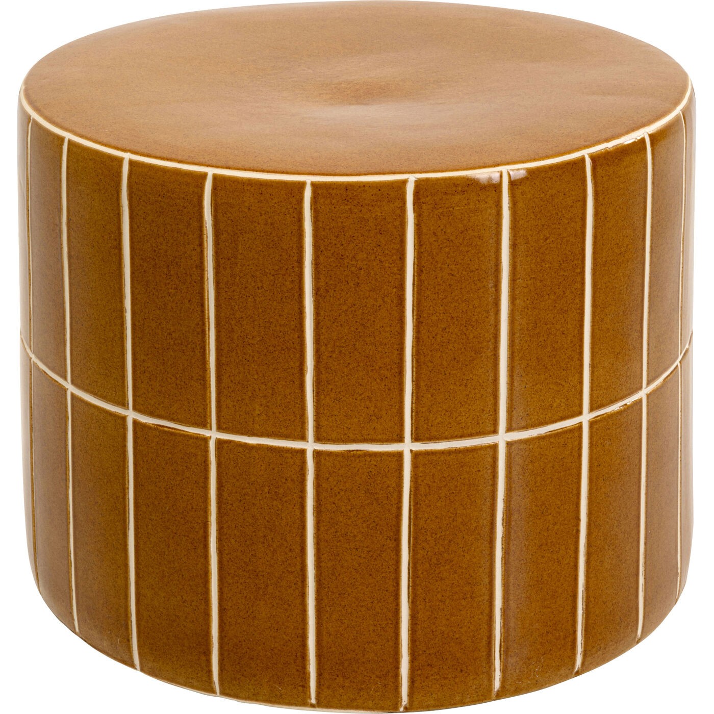 Bijzettafel Bliss Tile Ø42cm bruin Kare Design