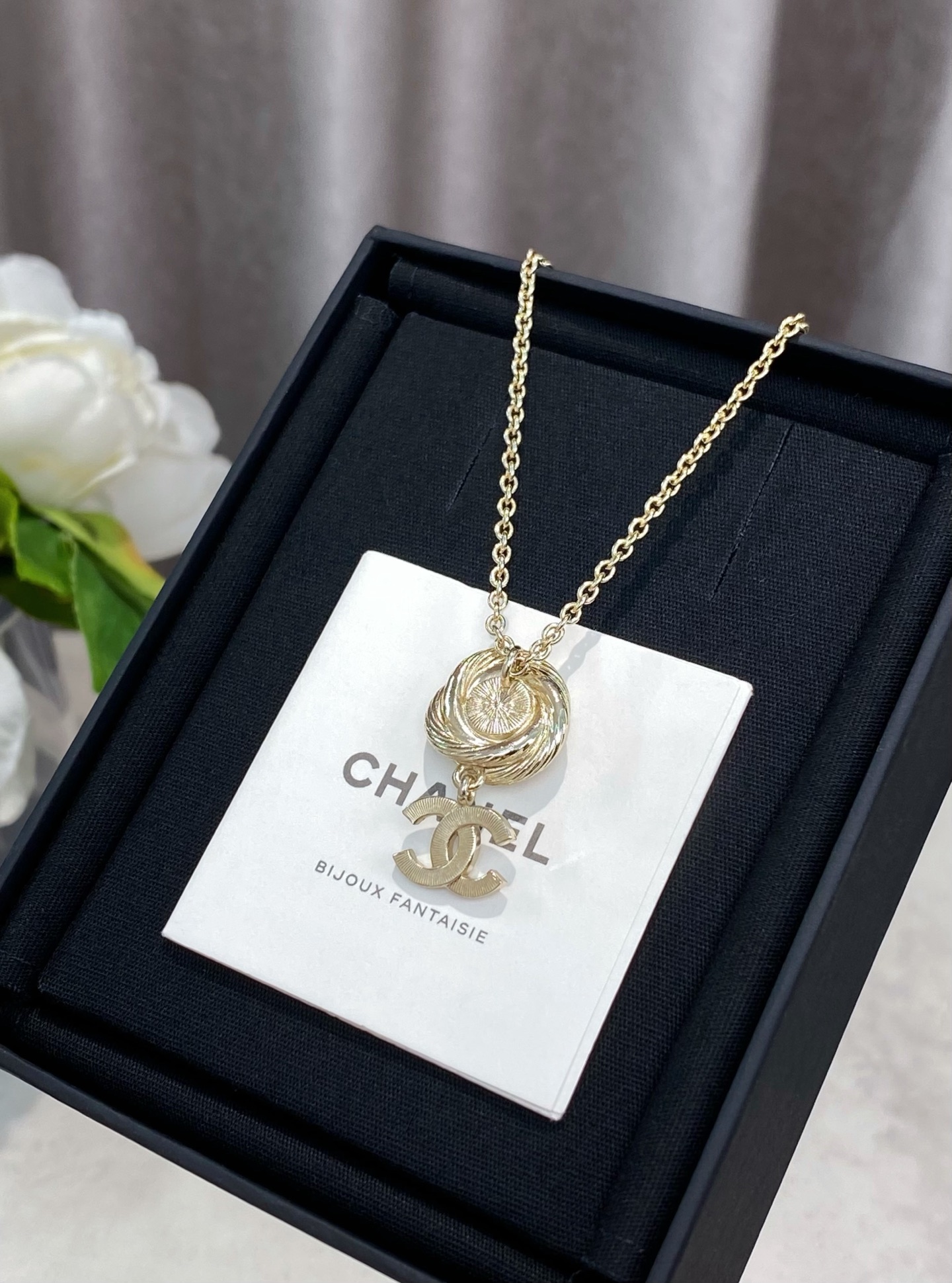 Chanel Twisted CC Pendant Necklace - Original Replica Club