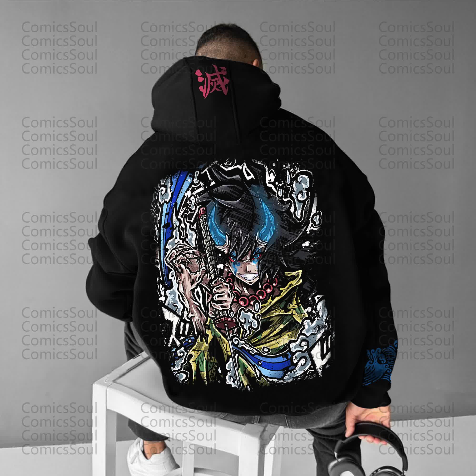Unisex “Comicssoul” Anime Graphic Streetwear Vintage Hoodie