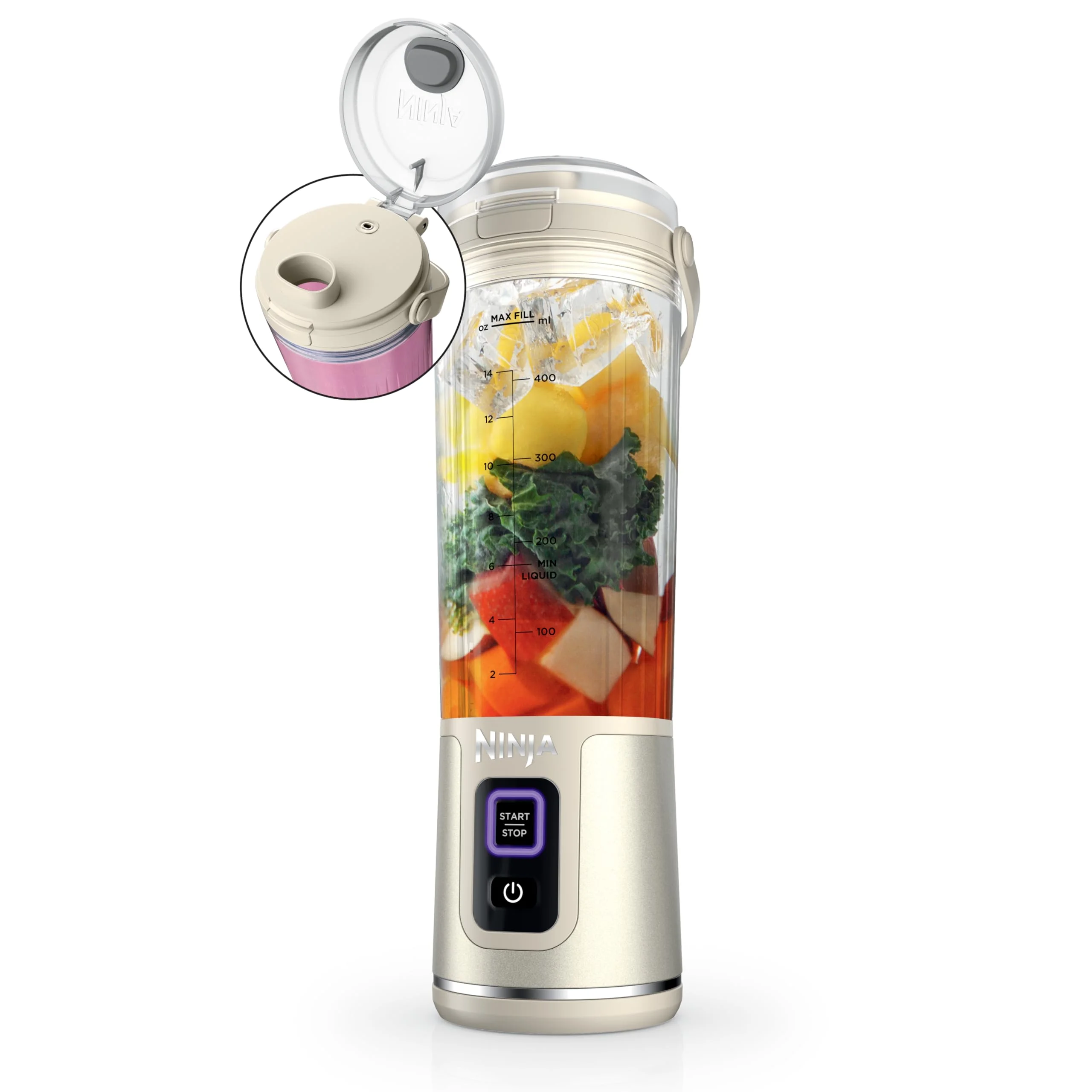Ninja Blast Portable Blender, Cordless, 18oz. Vessel, Personal Blender for Shakes & Smoothies, BPA Free, Leakproof Lid & Sip Spout, USB-C Rechargeable, Dishwasher Safe Parts, Metallic Purple, - Image 113