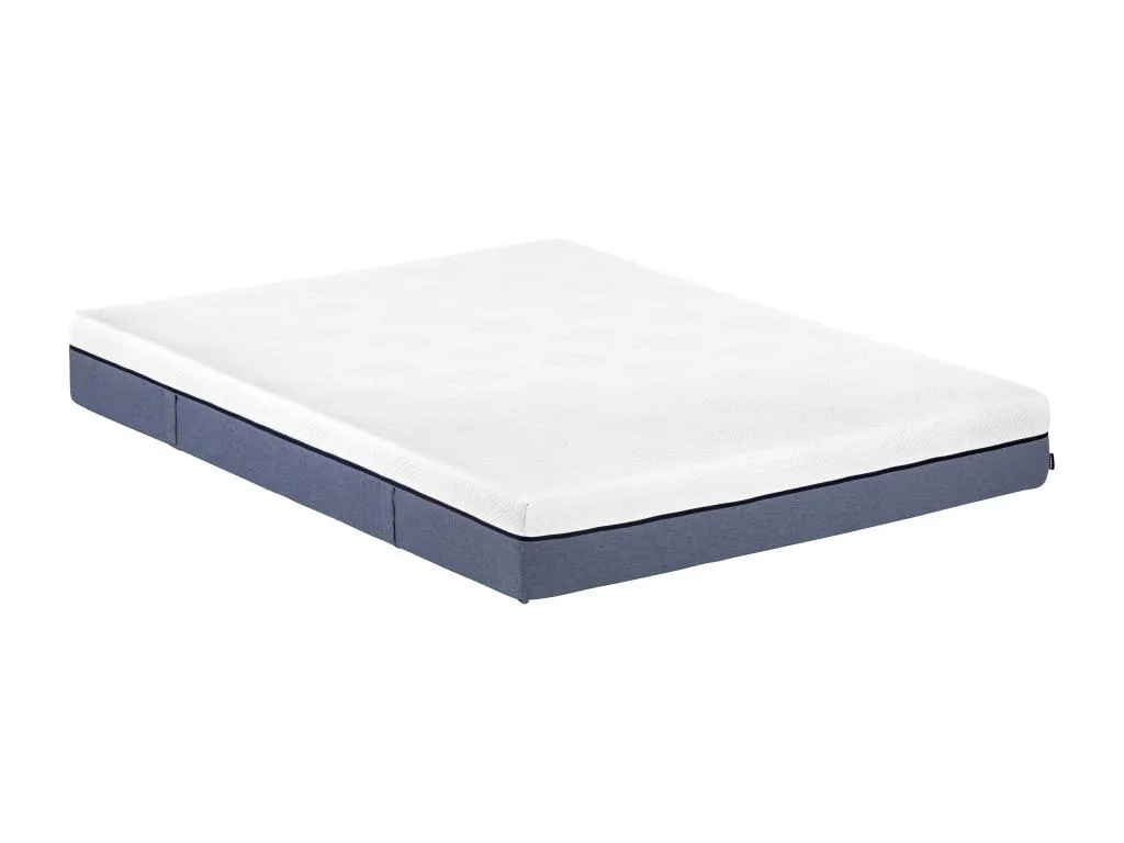 Conjunto de canapé abatible de 140x190 cm blanco colchón de muelles ensacados 7 zonas y memoria de forma de 24 cm - Habitarluz 37982RHGW