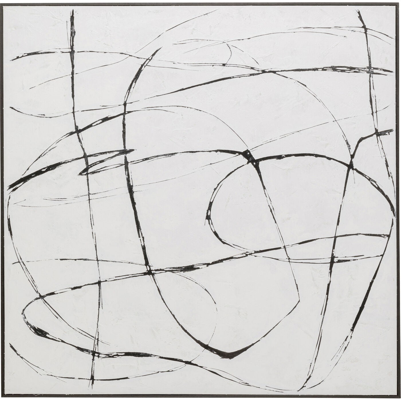 Schilderij Sketch 120x120cm wit Kare Design