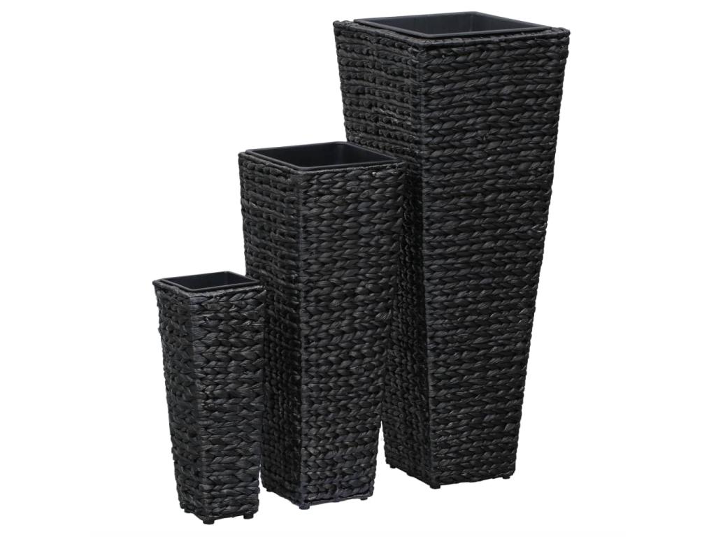Decoratodo levadas 3 piezas Jacinto de agua Negro