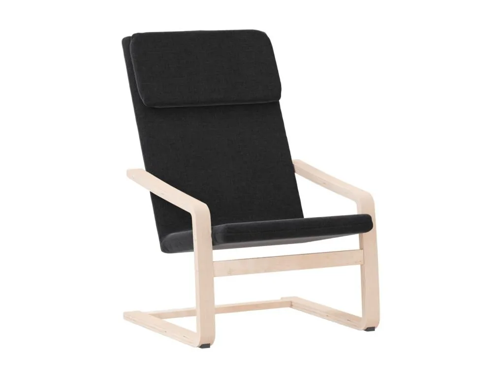 Sillón de relajación de tela negra