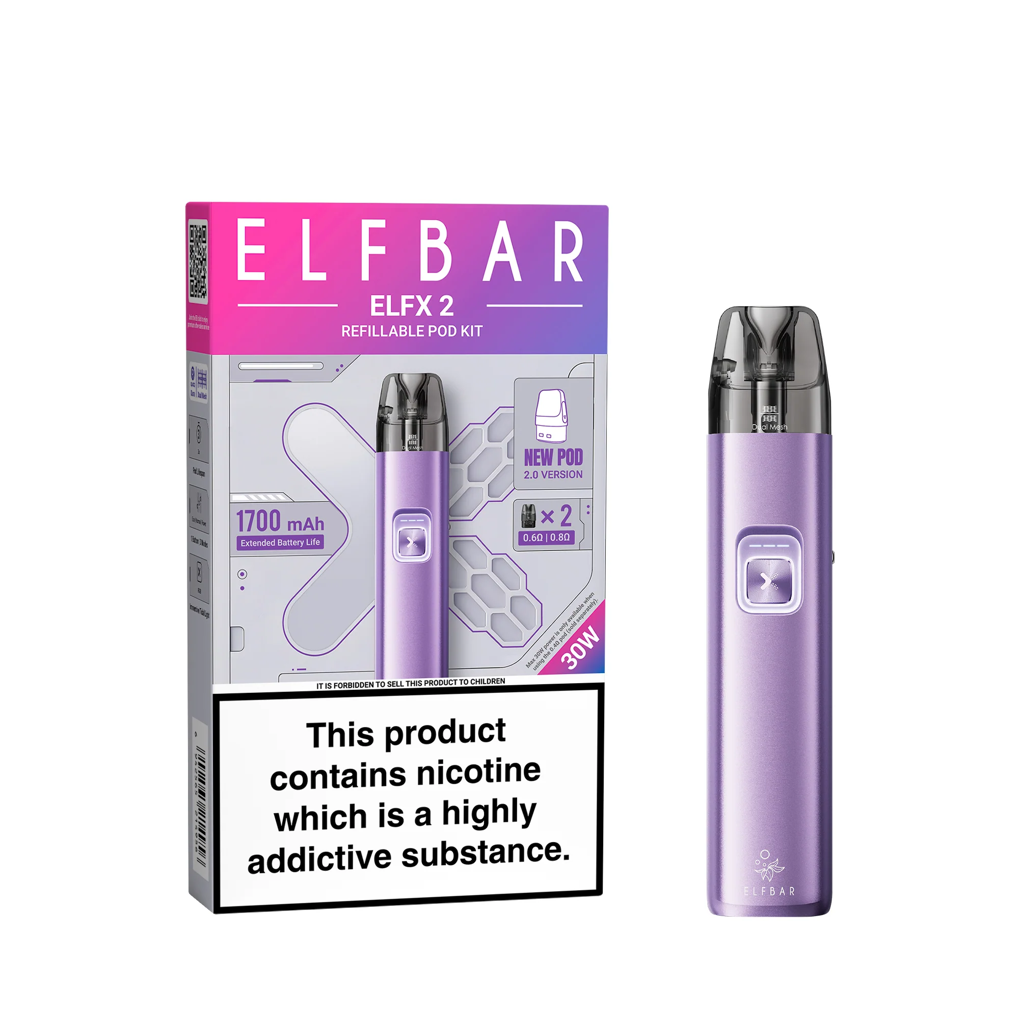 ELFBAR ELFX 2 kit pod rechargeable