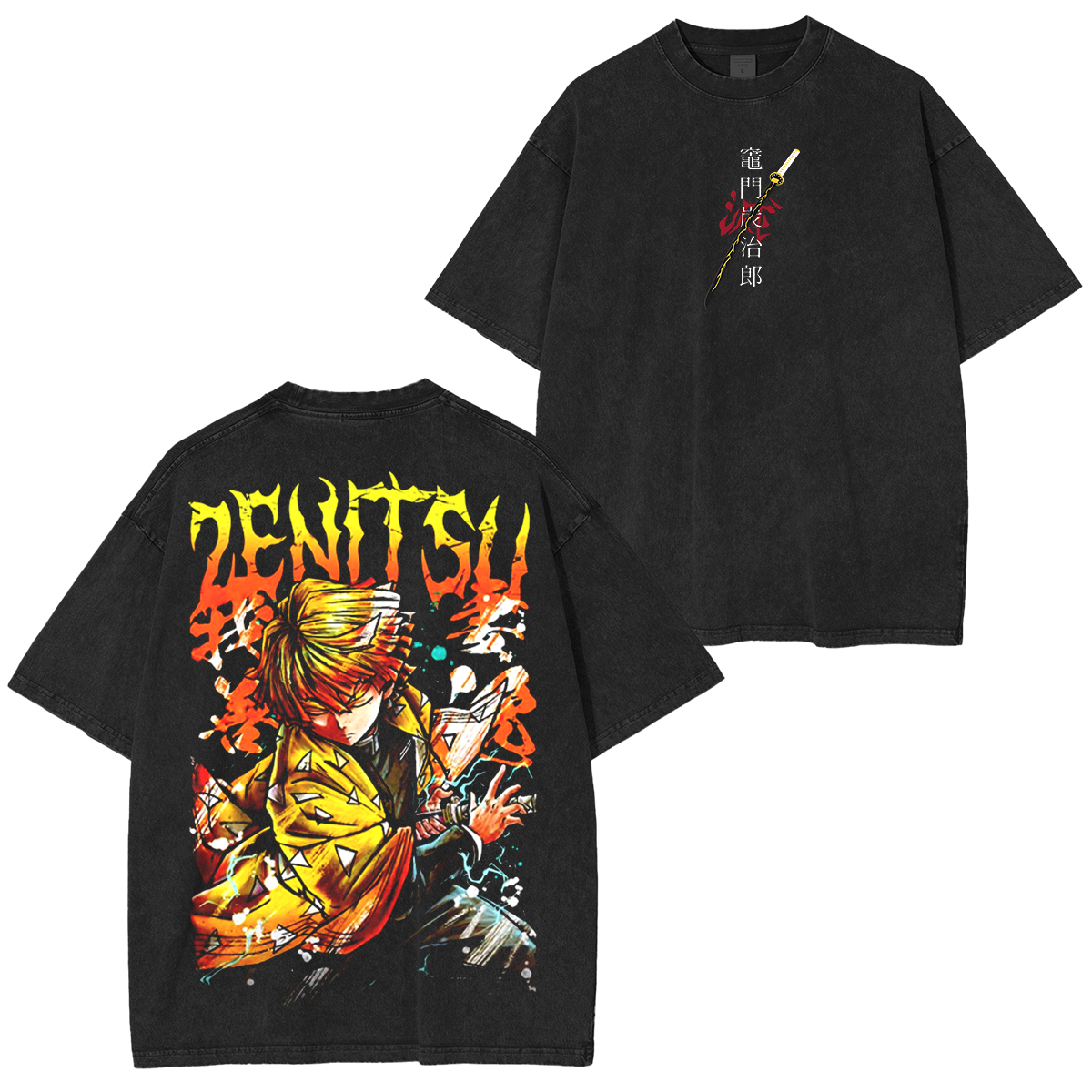 Unisex Anime Inspired Vintage Washed T-Shirt丨Comicssoul