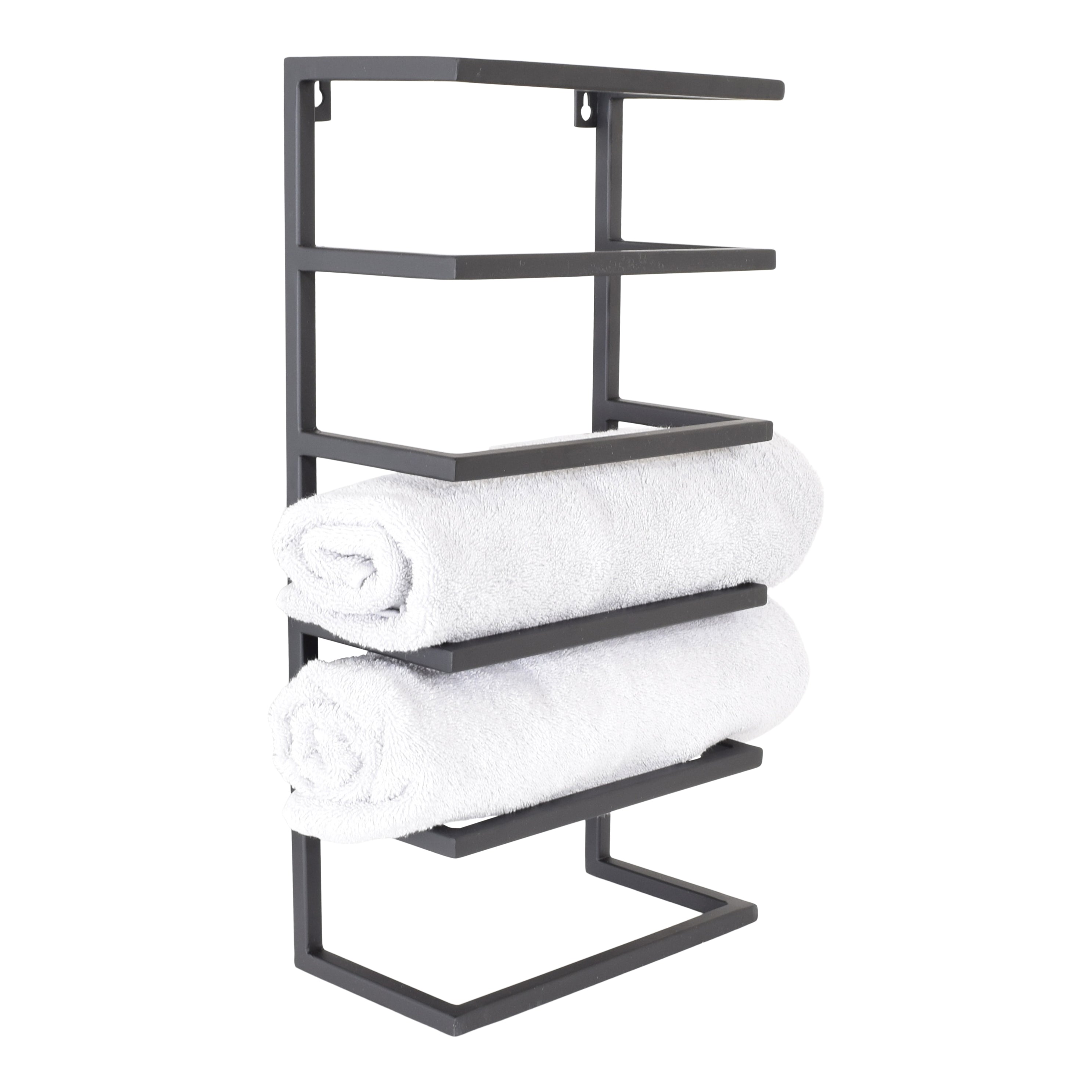 LOFT42 Kick Wandhanddoekenhouder 5 laags - Zwart - Metaal