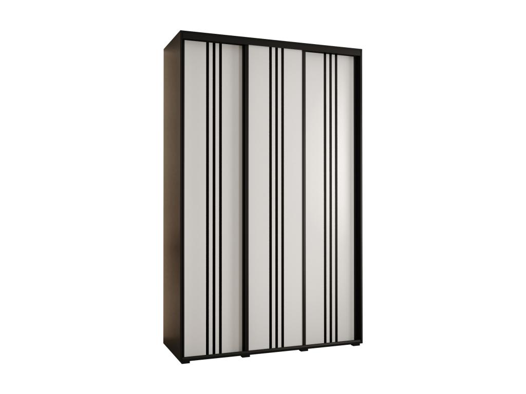 ARMARIO DAVOS 6 DE PUERTAS CORREDERAS 235,2/160/45 3 puertas (Negro/Tucasago/Negro)