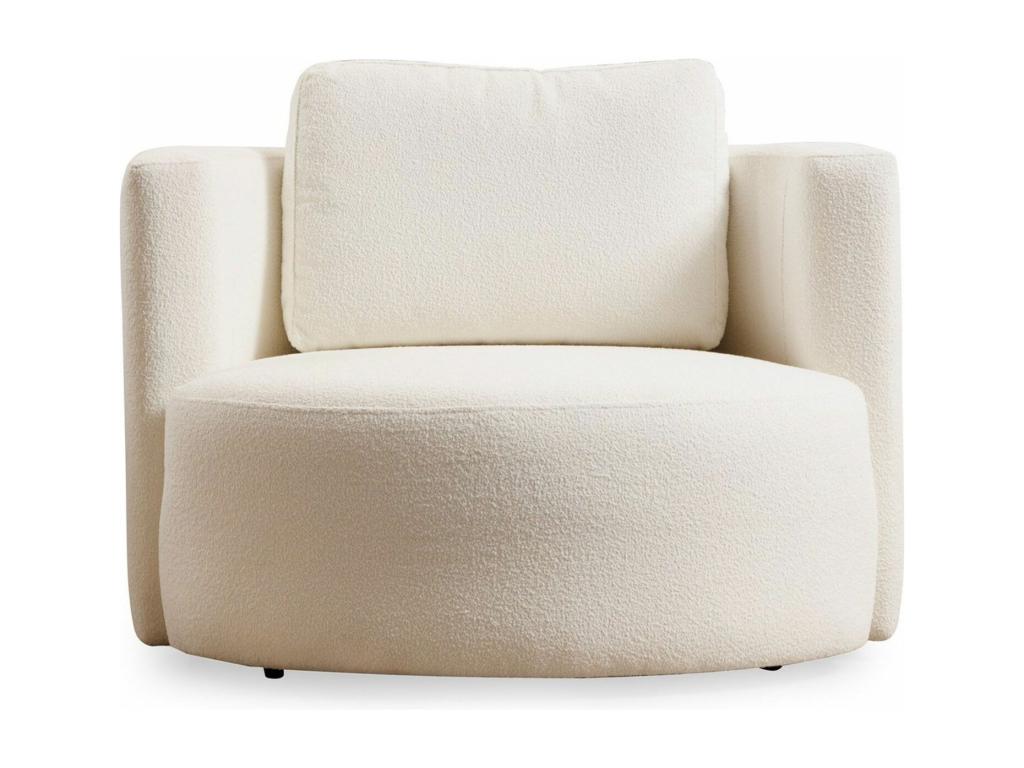 Sillón Altadena 367, De color marrón claro, 71x105x100cm, Tapiz, Patas: Plástico