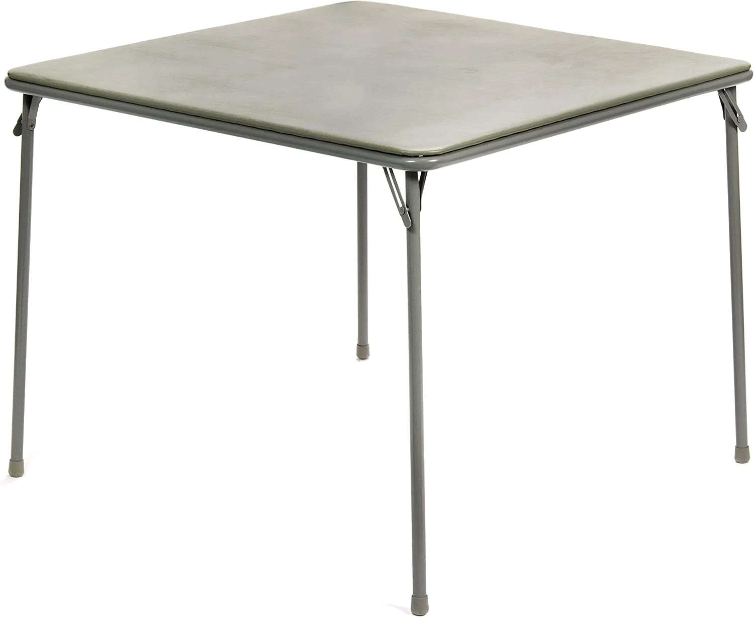 5pc. XL Series Folding Card Table and Triple Braced Vinyl Padded Chair Set, Commercial Quality, Grey - Image 2