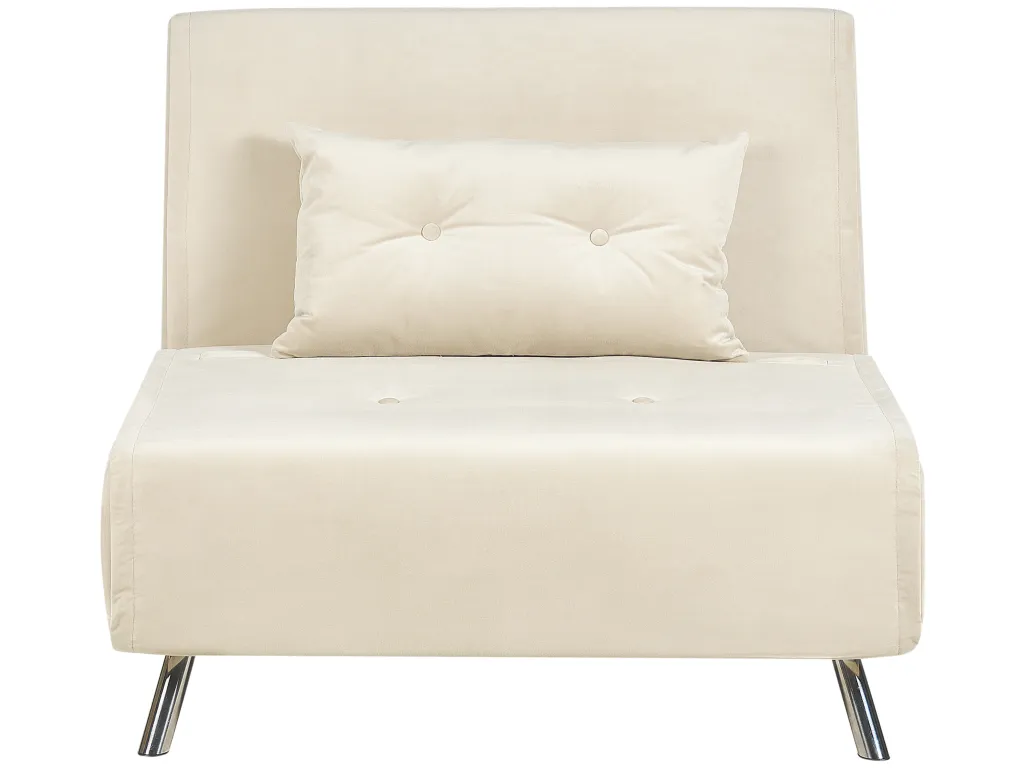 Sofá cama Decocasaes Crema Terciopelo bwfx08861