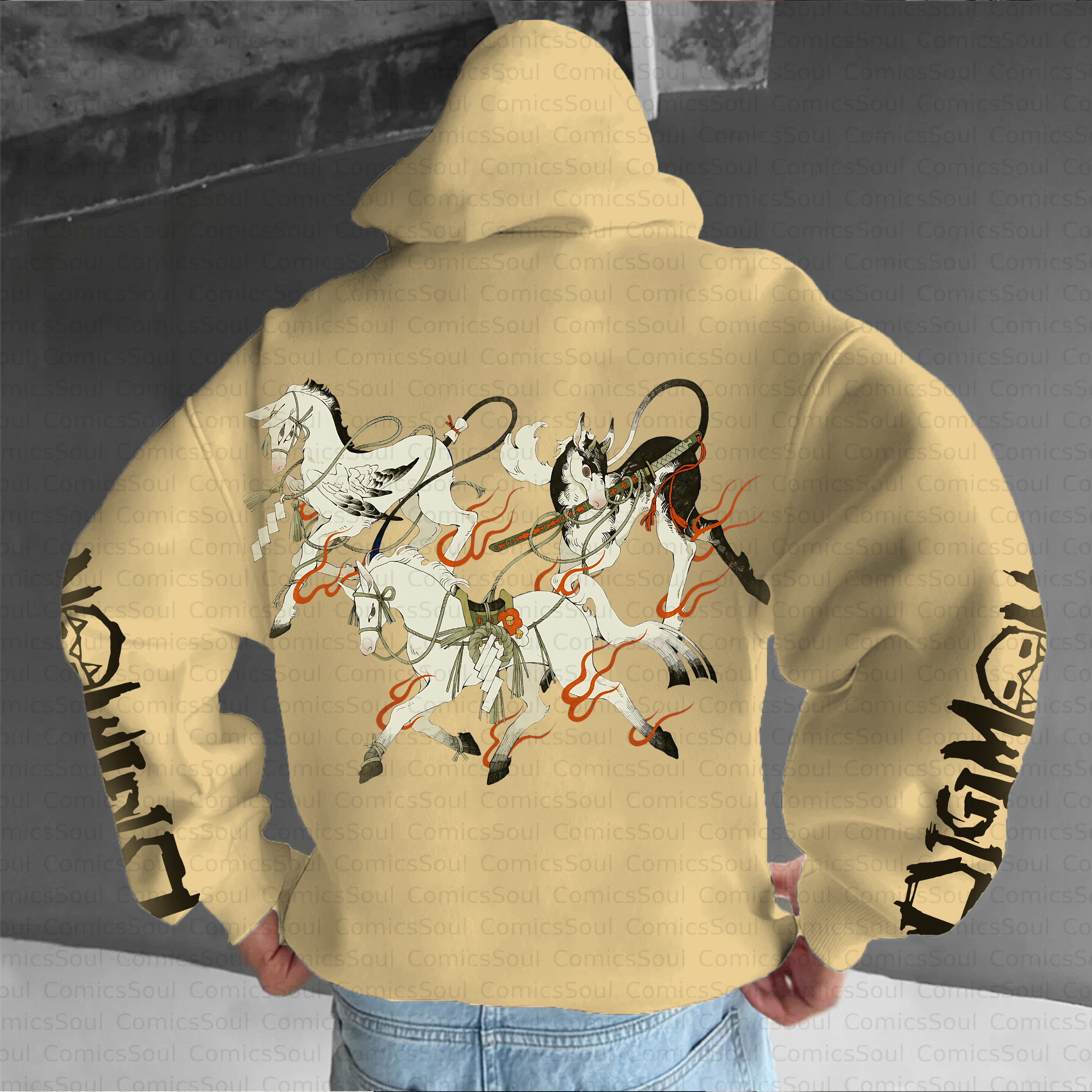 Unisex Anime Inspired Vintage Plush Hoodie