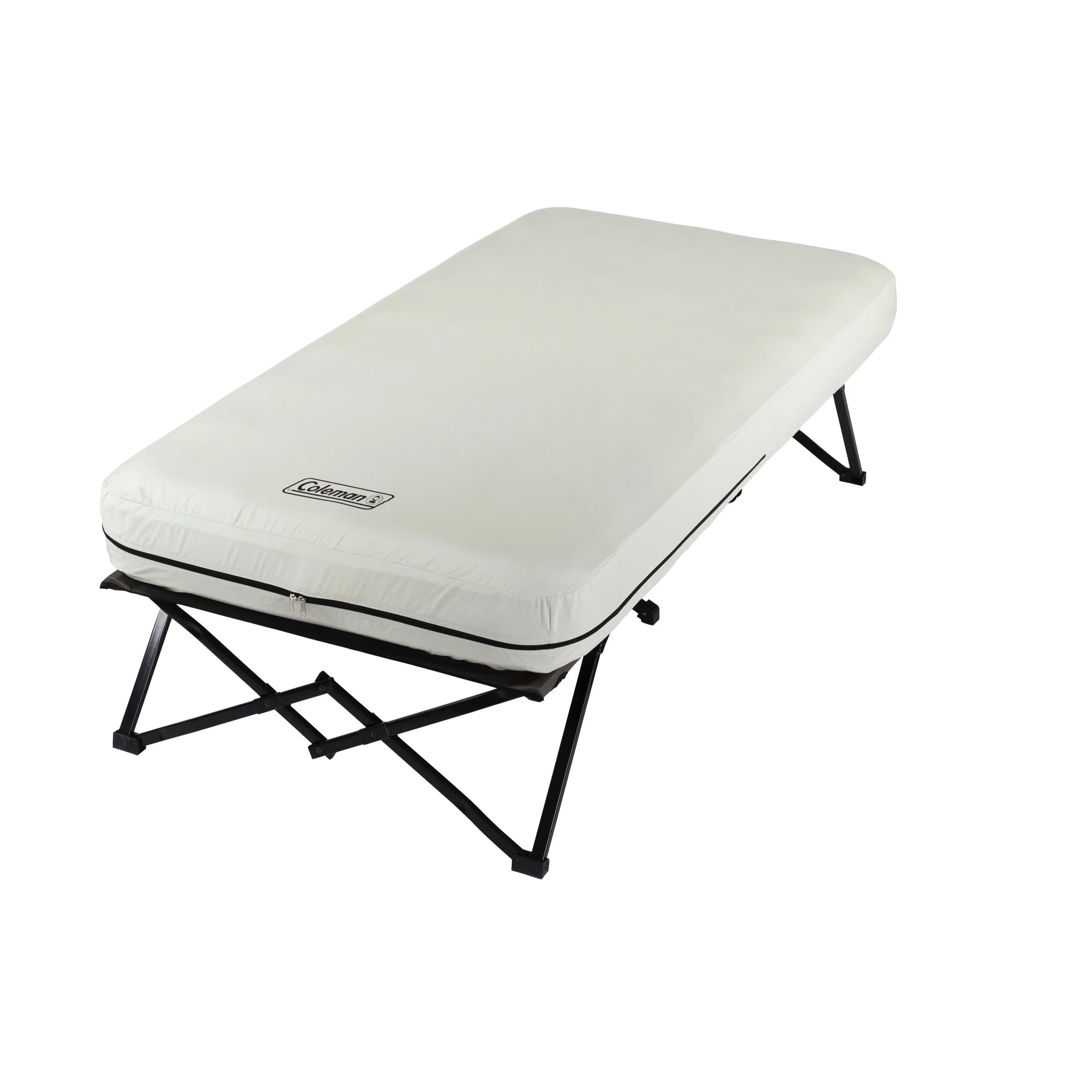 Coleman Cot and Thick Queen Air Mattress Combo Side Tables, Pump Included - Image 8