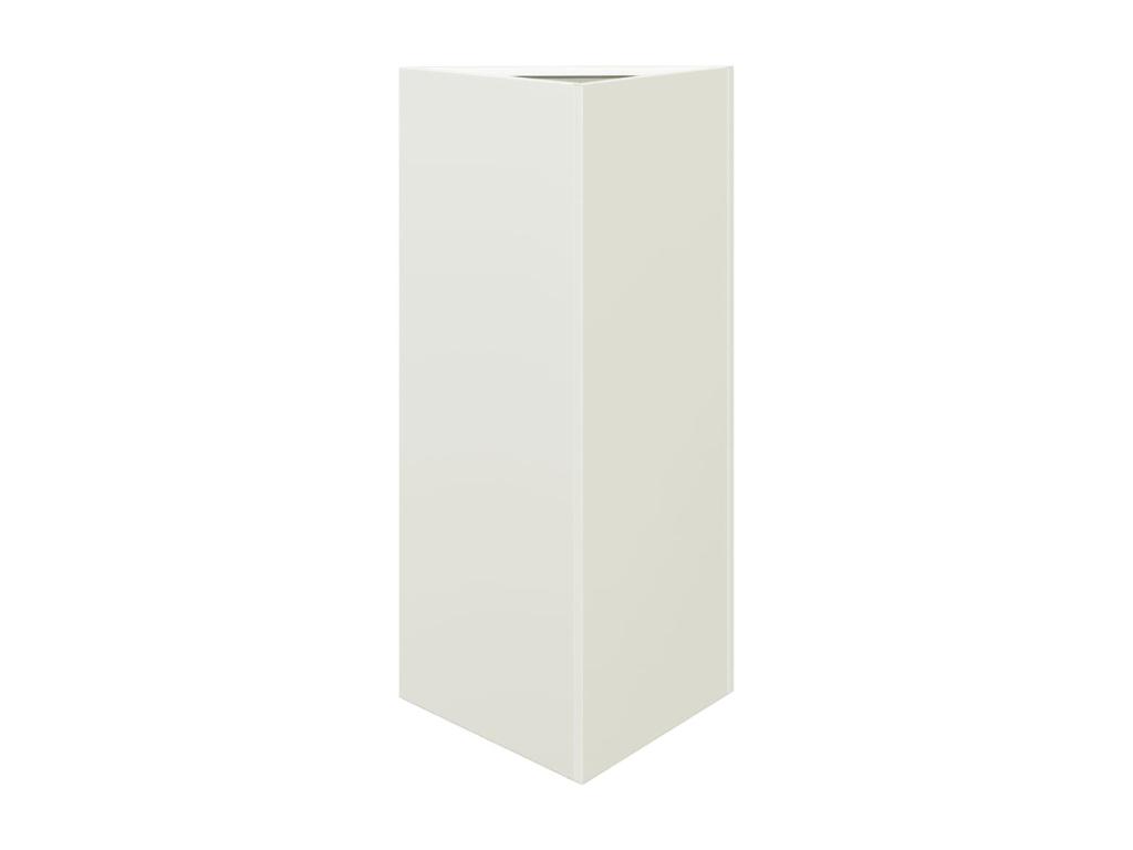 Jardinera triangular acero blanco 40x34,5x70 cm