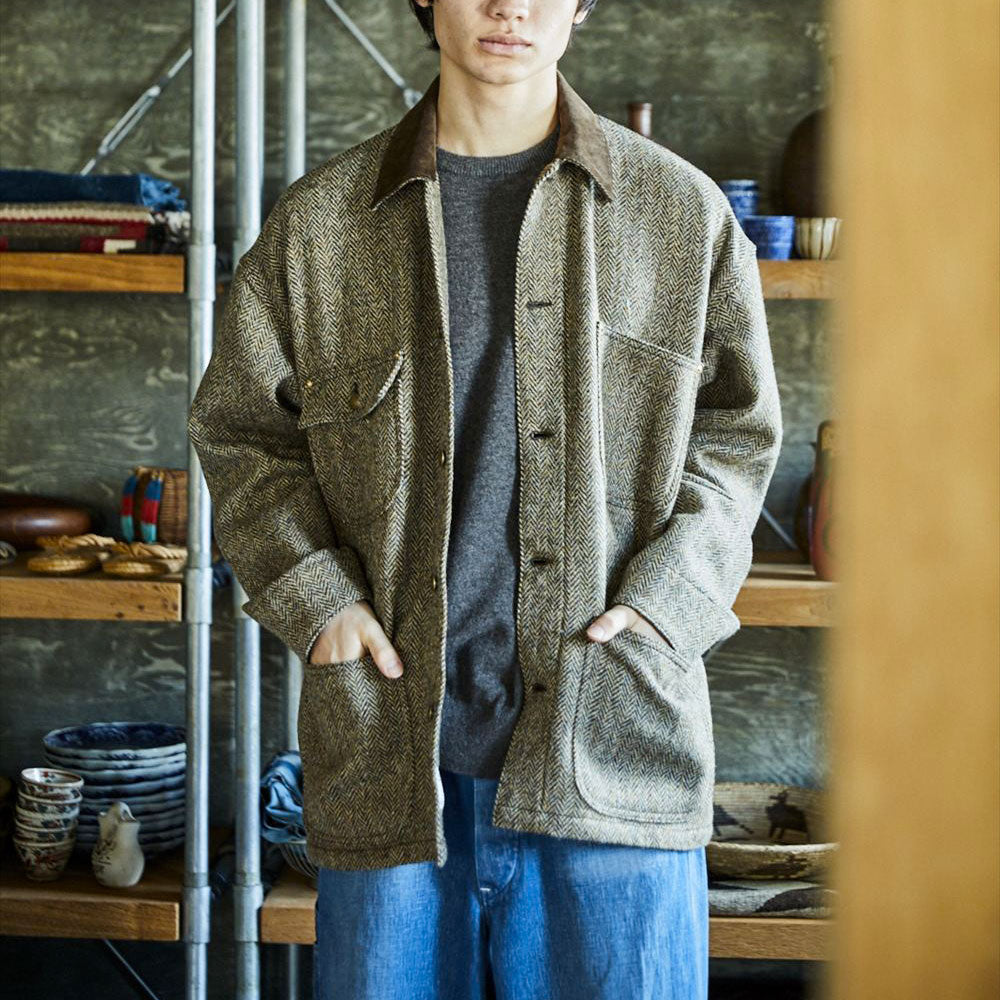 OrSlow - Veste Décontractée Coverall Tweed - Kaki