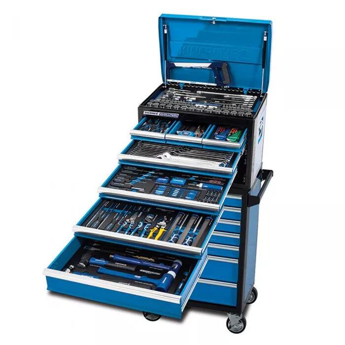 KINCROME EVOLUTION TOOL WORKSHOP 281 PIECE 14 DRAWER DEEP W. TROLLEY K1227