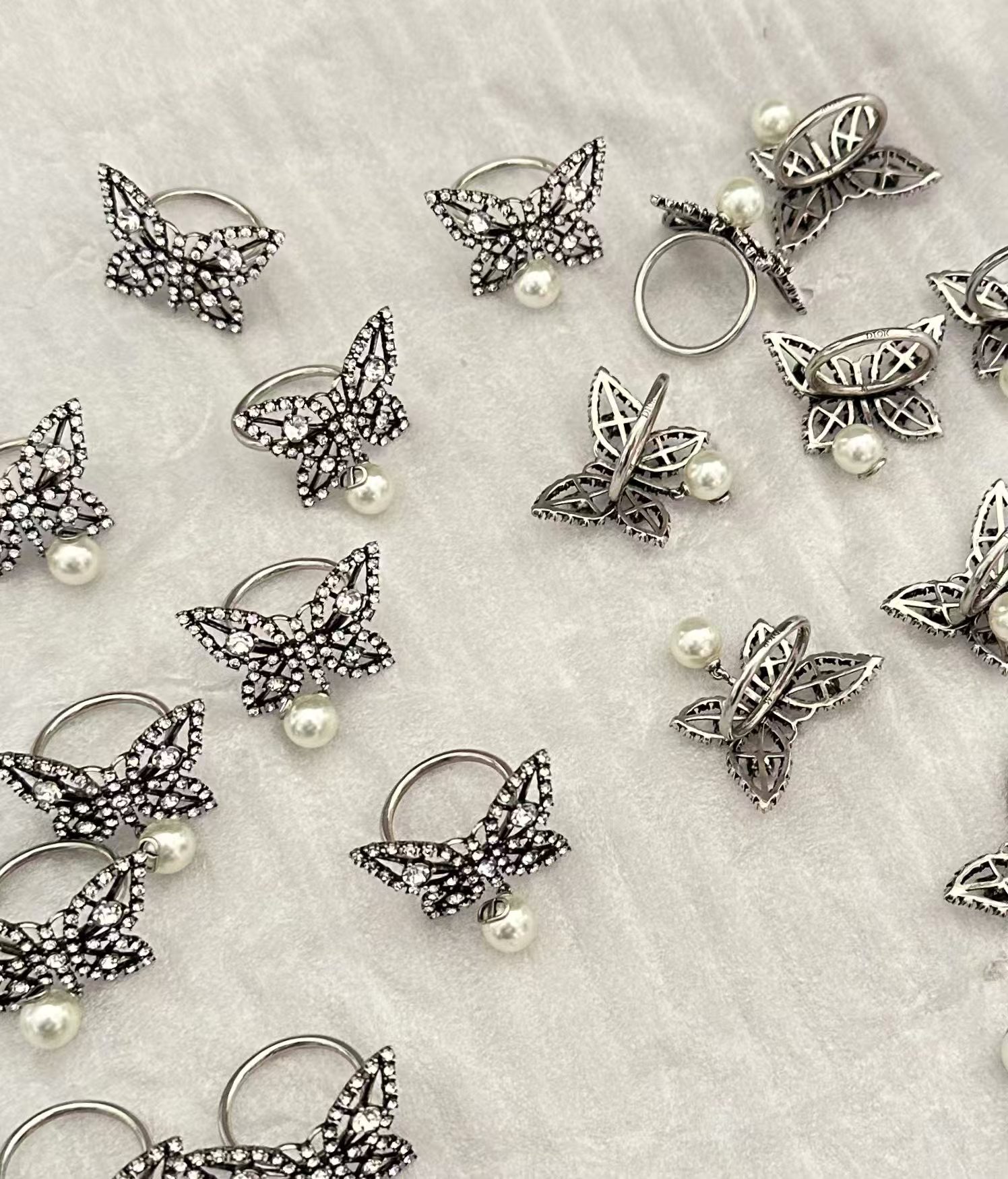 Dior Butterfly Pearl Dangle Ring - Original Replica Club