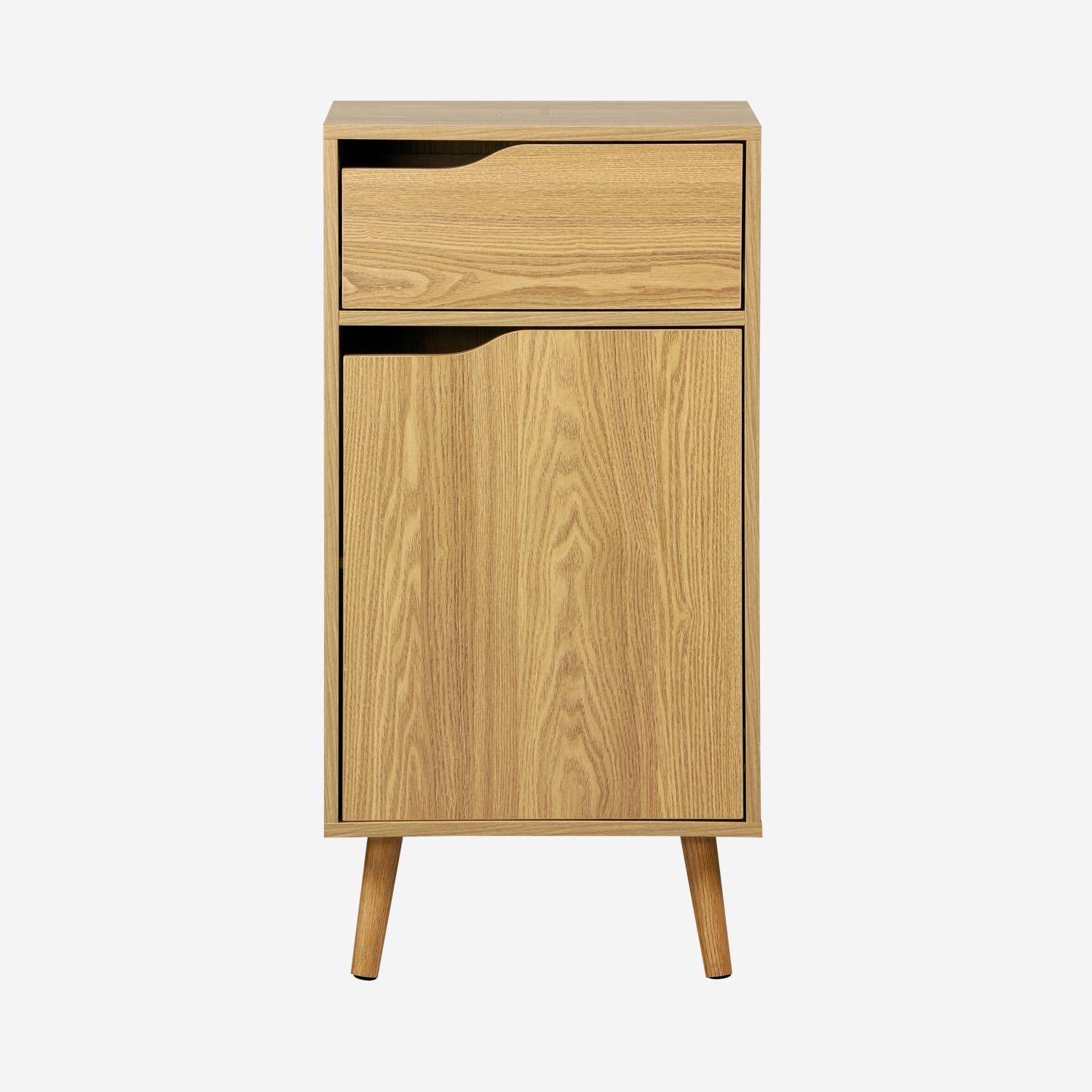 Nepal - Mueble de baño vintage, 1 cajón y 1 puerta