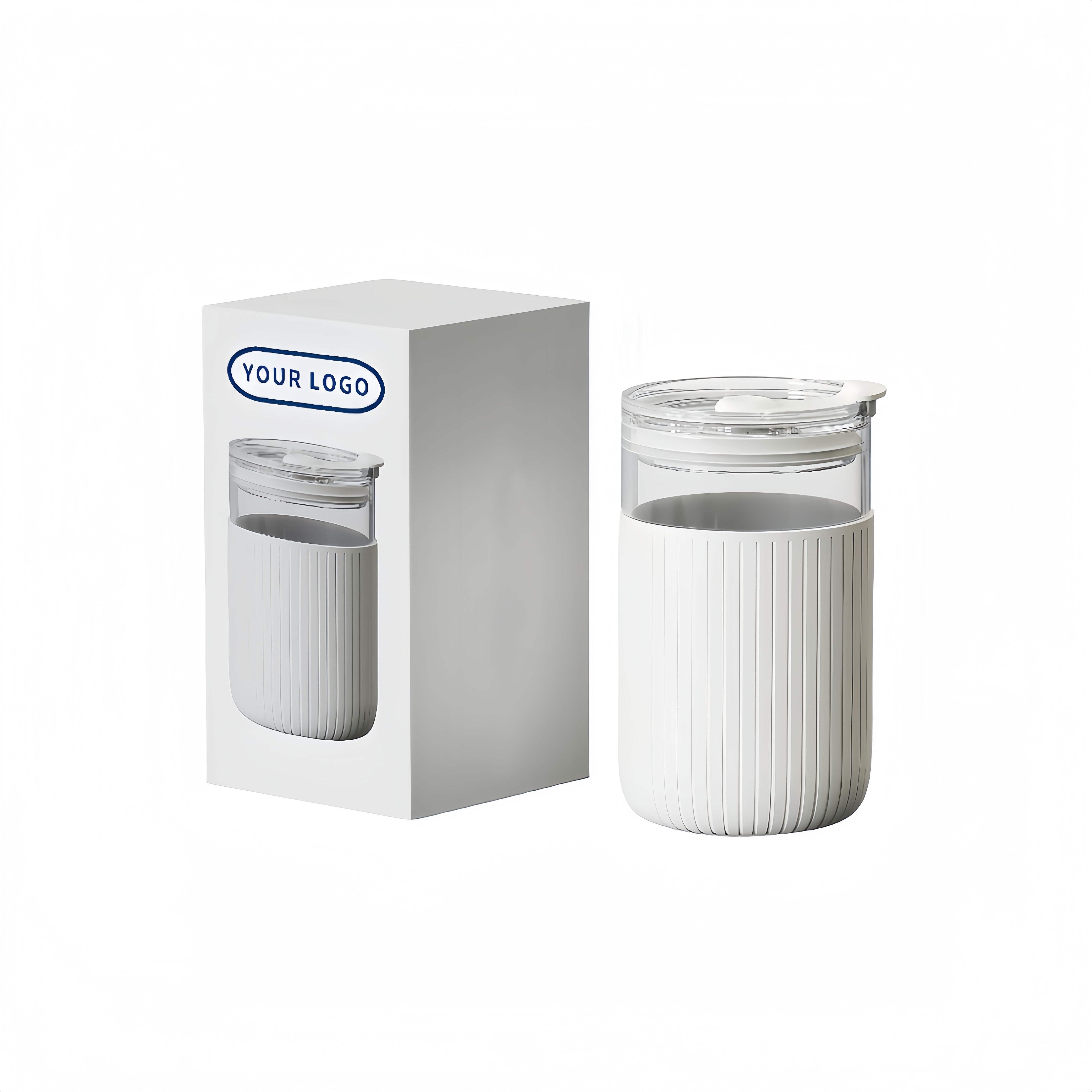 450ml clean travel double layer glass mug