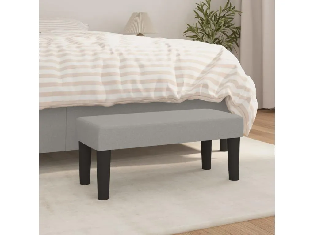 Banco gris claro en tela 70x30x30 cm npq3614518