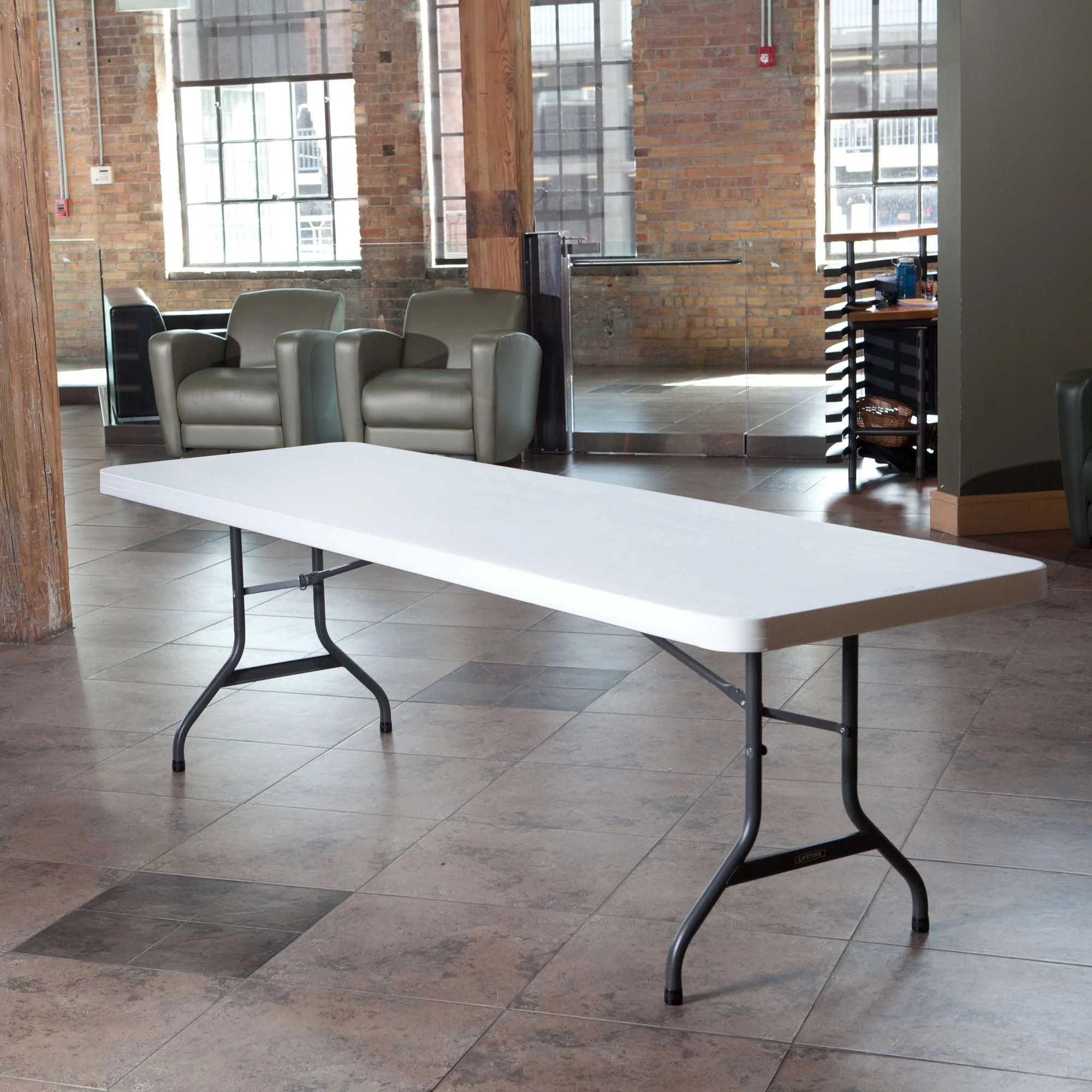 Lifetime Combo Set of (4) 8-Foot Rectangle Folding Tables & (32) Chairs, Indoor/Outdoor Use, White (80147) - Image 22