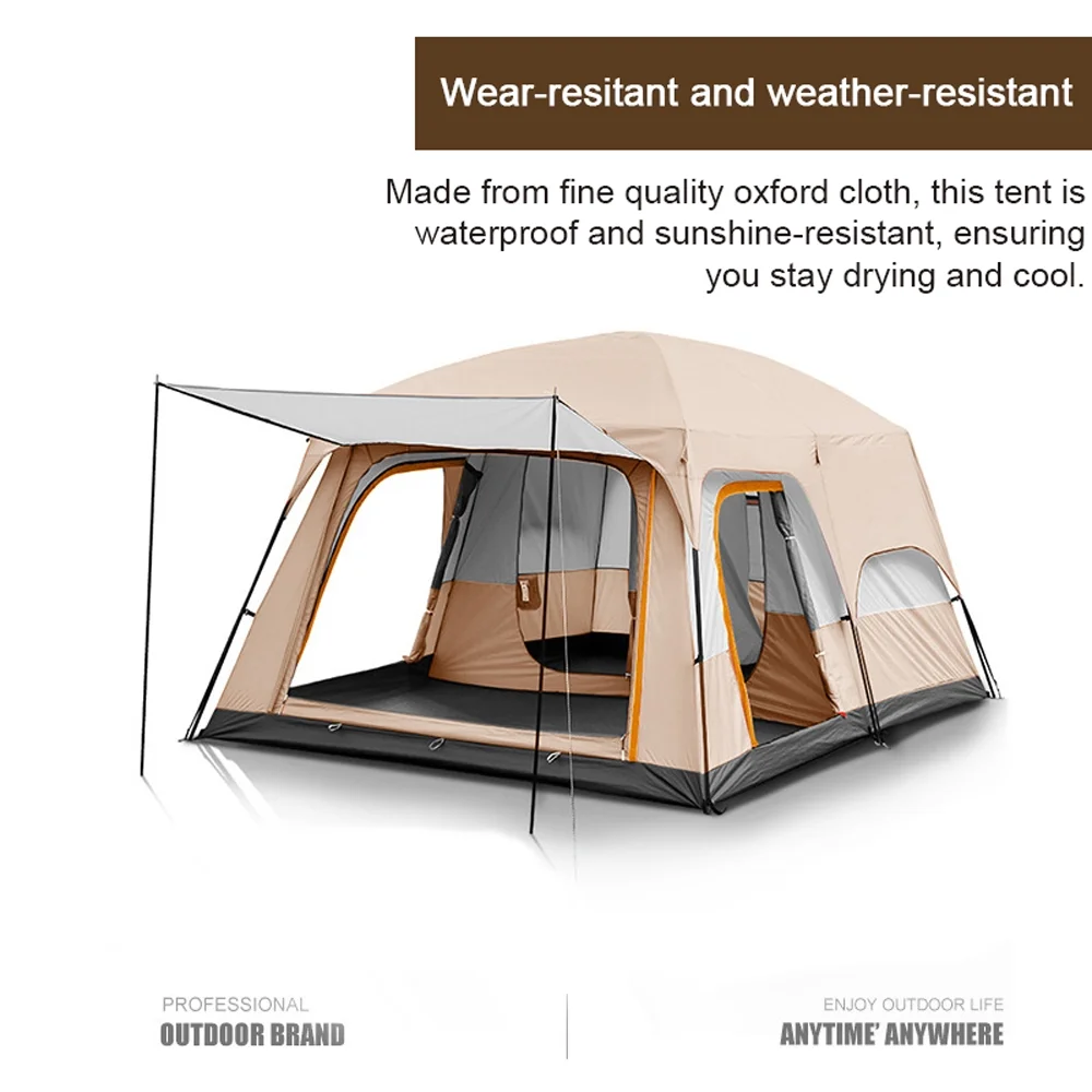 Eccomum 12-Person Family Cabin Tent with Divided Curtains - Image 12