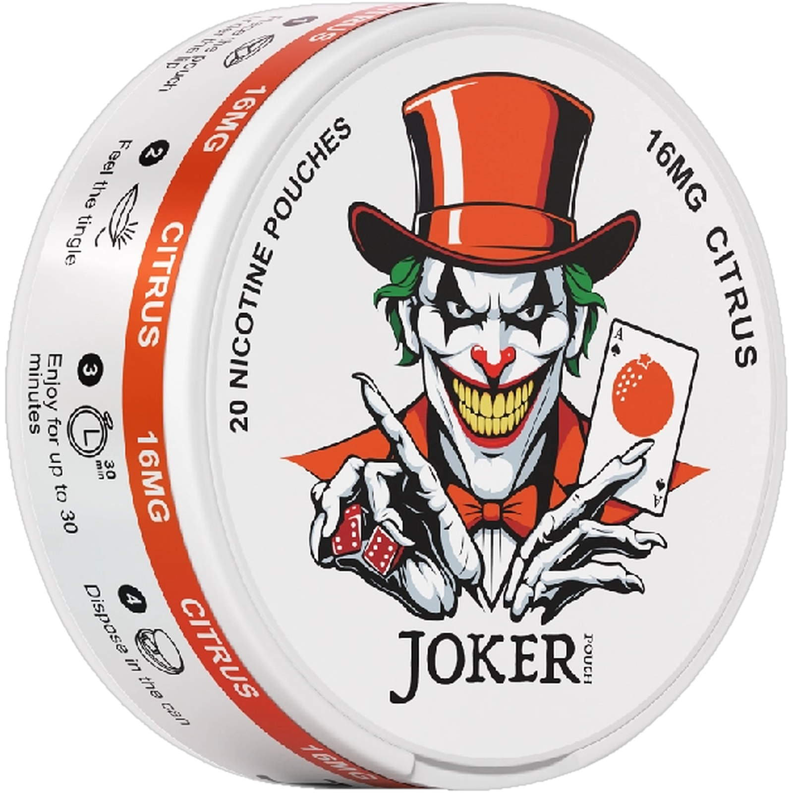 Joker Citrus 16mg nicotine pouches (side)