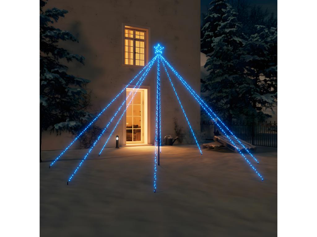 Luces para Árbol de Navidad Interior/Exterior 576 LED Azul 3,6m
