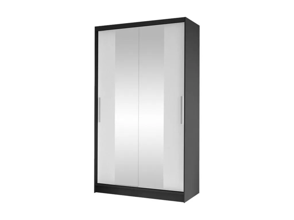 Armario Alkihogares 164 Blanco | Negro 200x100x58cm Puertas de armario - Correderas