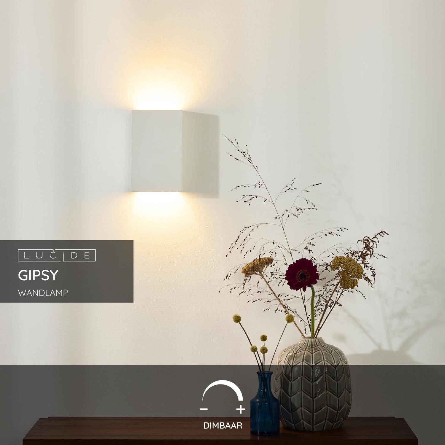 Lucide GIPSY Wandlamp - Wit