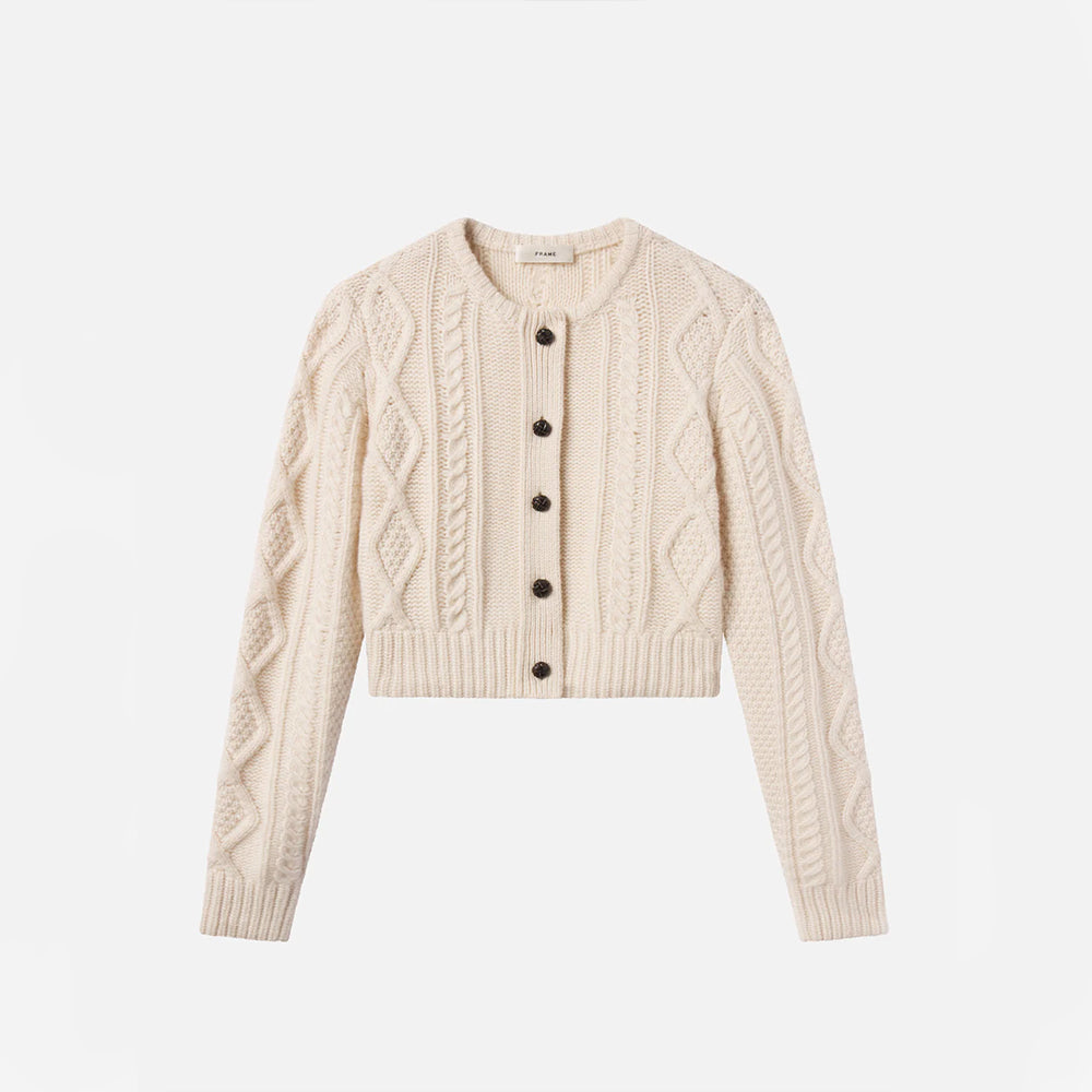 Frame - Cardigan The Cable Knit - Crème