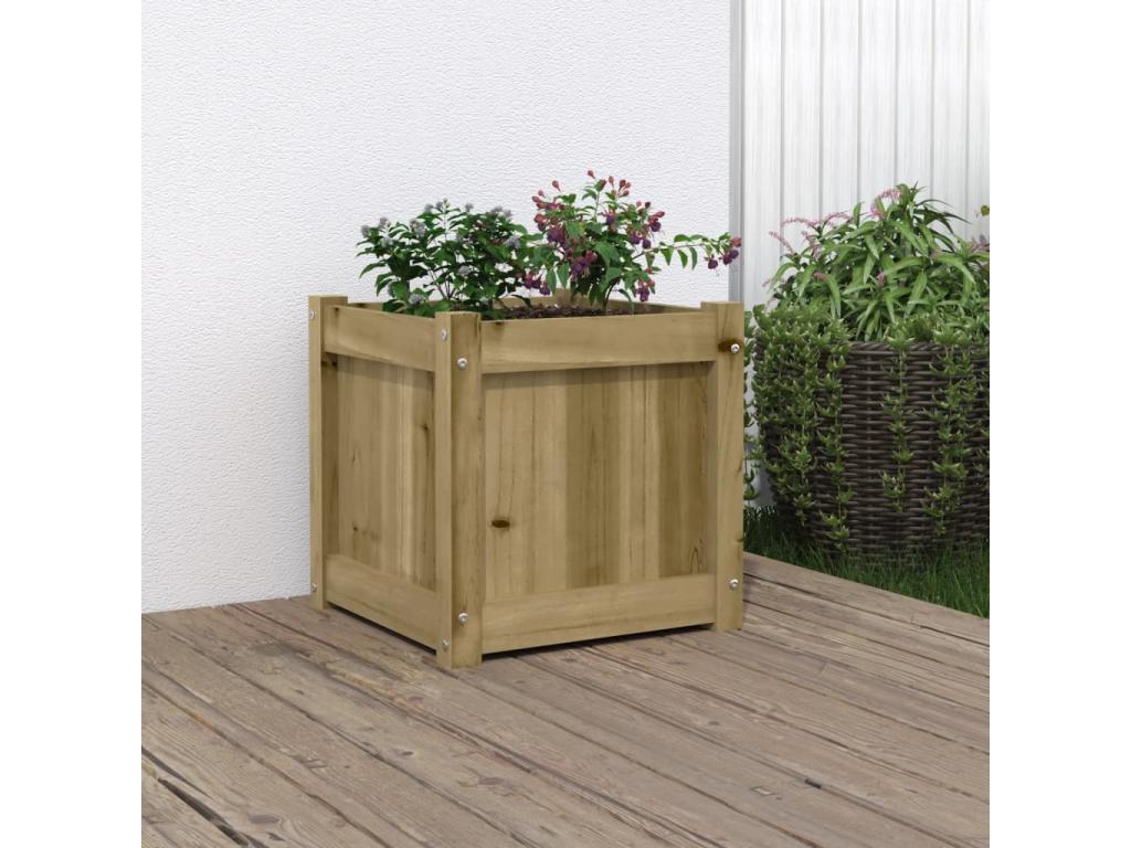 Jardinera 40x40x40 cm madera de pino impregnada