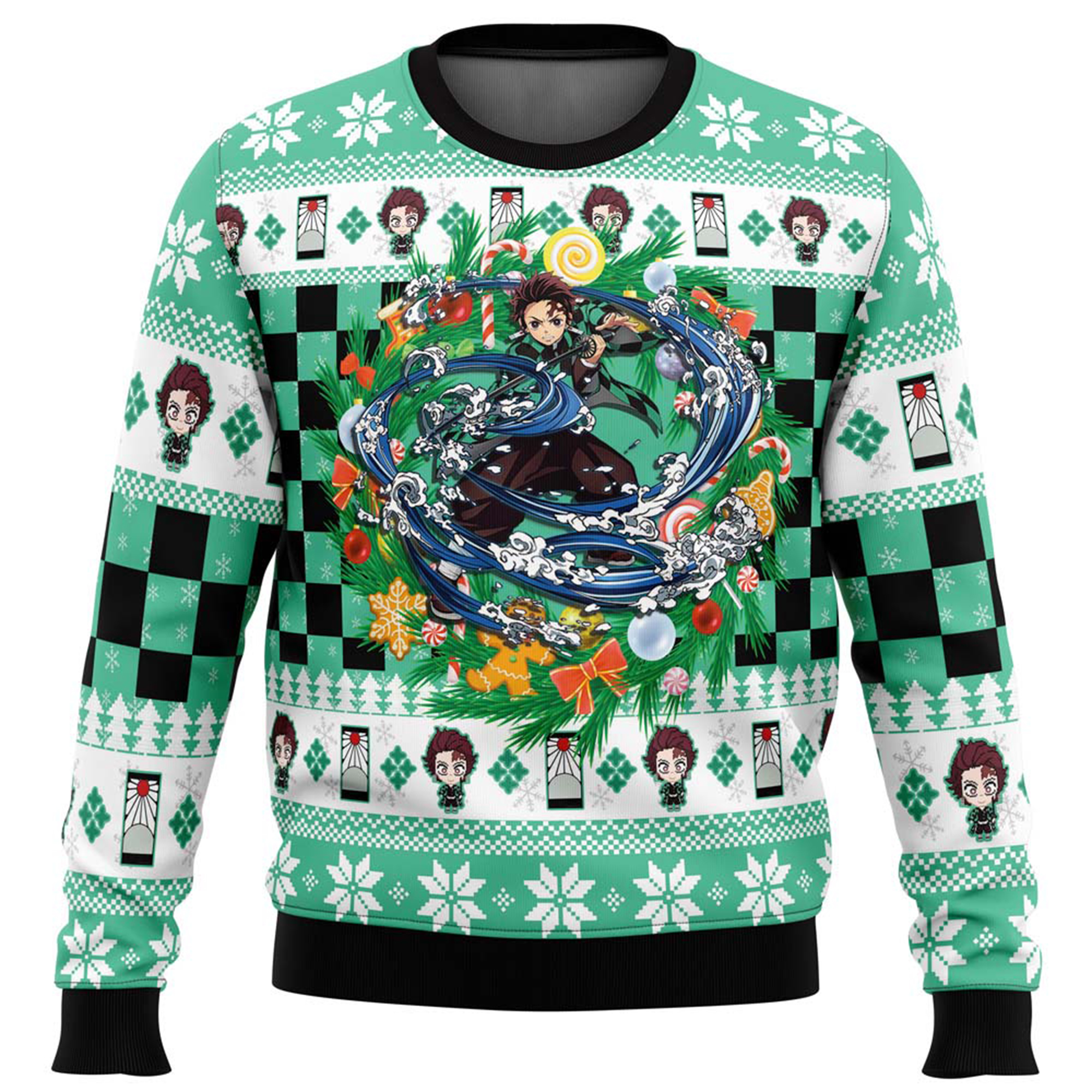 Unisex Anime Ugly Christmas Sweater TeeThreads Sustain the Scene with Custom Apparel
