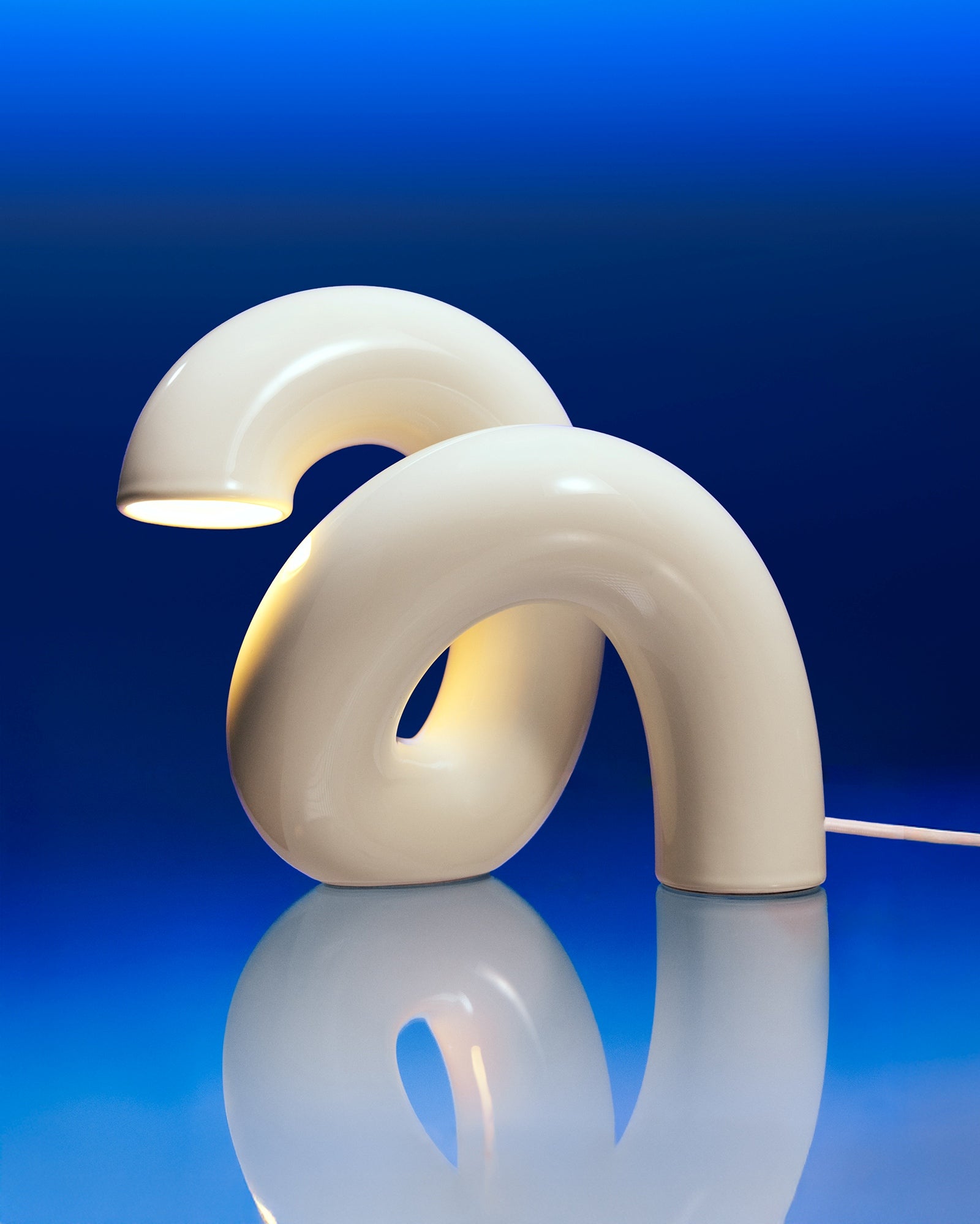 MaM x Ju Schnee Keramiklampe off-white