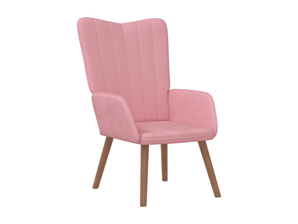 Sillón de Luzssnh de terciopelo rosa