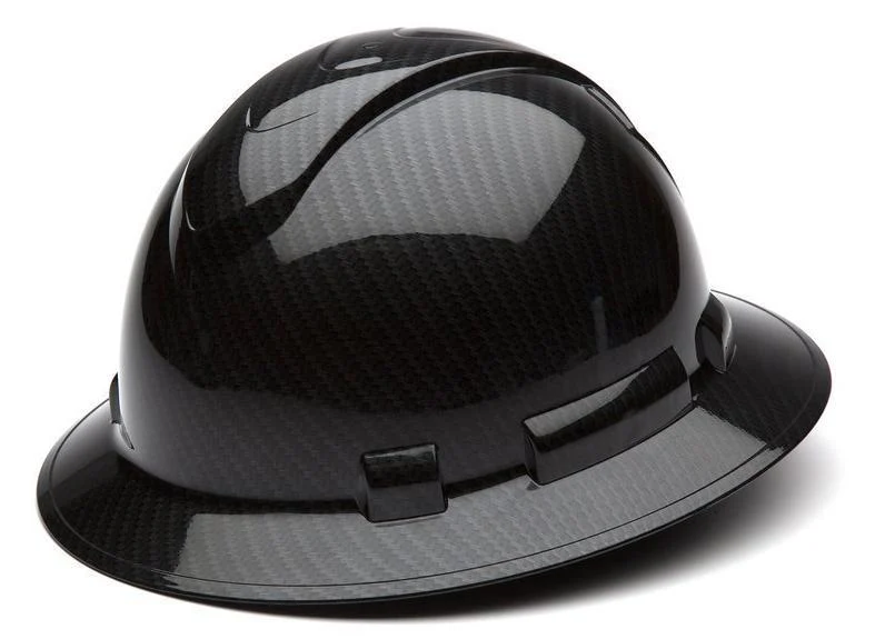 Pyramex Glossy Graphite Full Brim Hard Hat - KTF Painting Interior Exterior