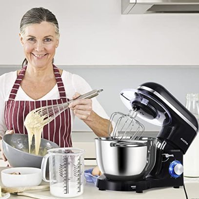 Aucma Stand Mixer, 6.5-QT 660W 6-Speed Tilt-Head Food Mixer, Kitchen Electric Mixer