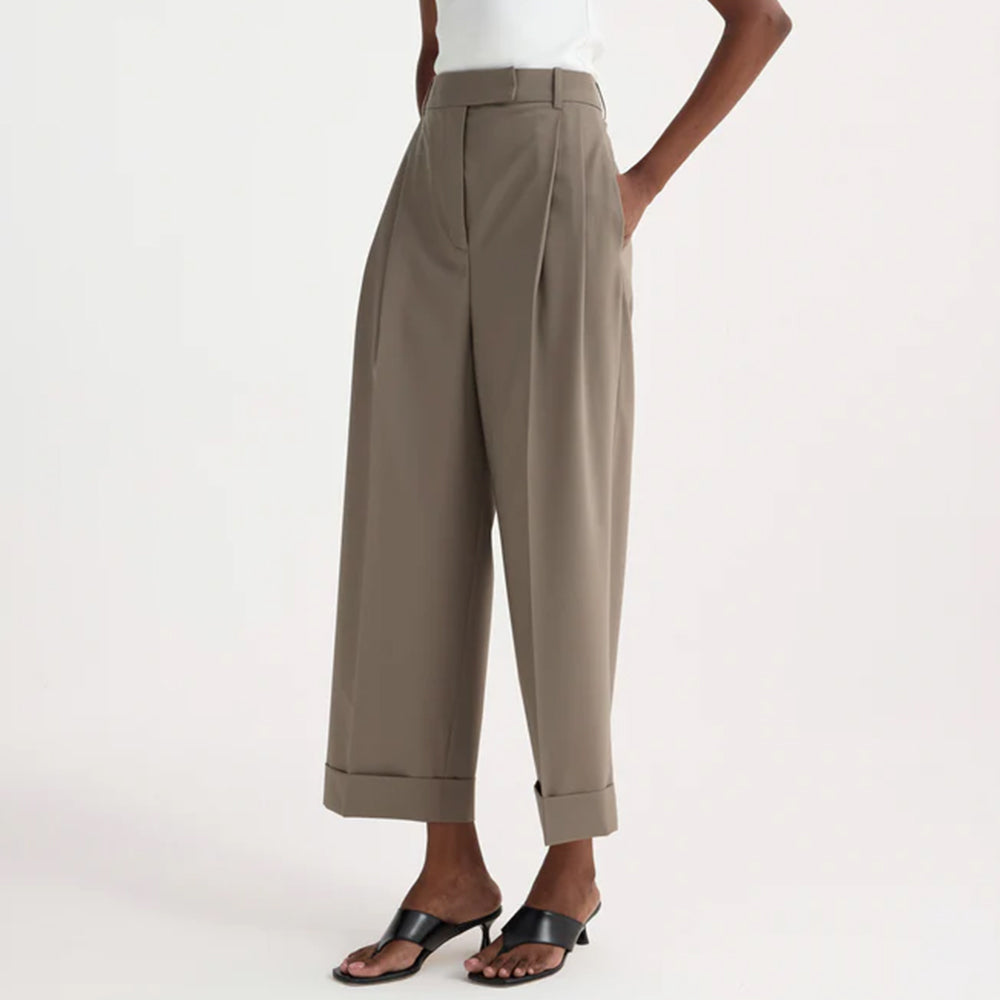 Rohe - Pantalon à revers - Taupe