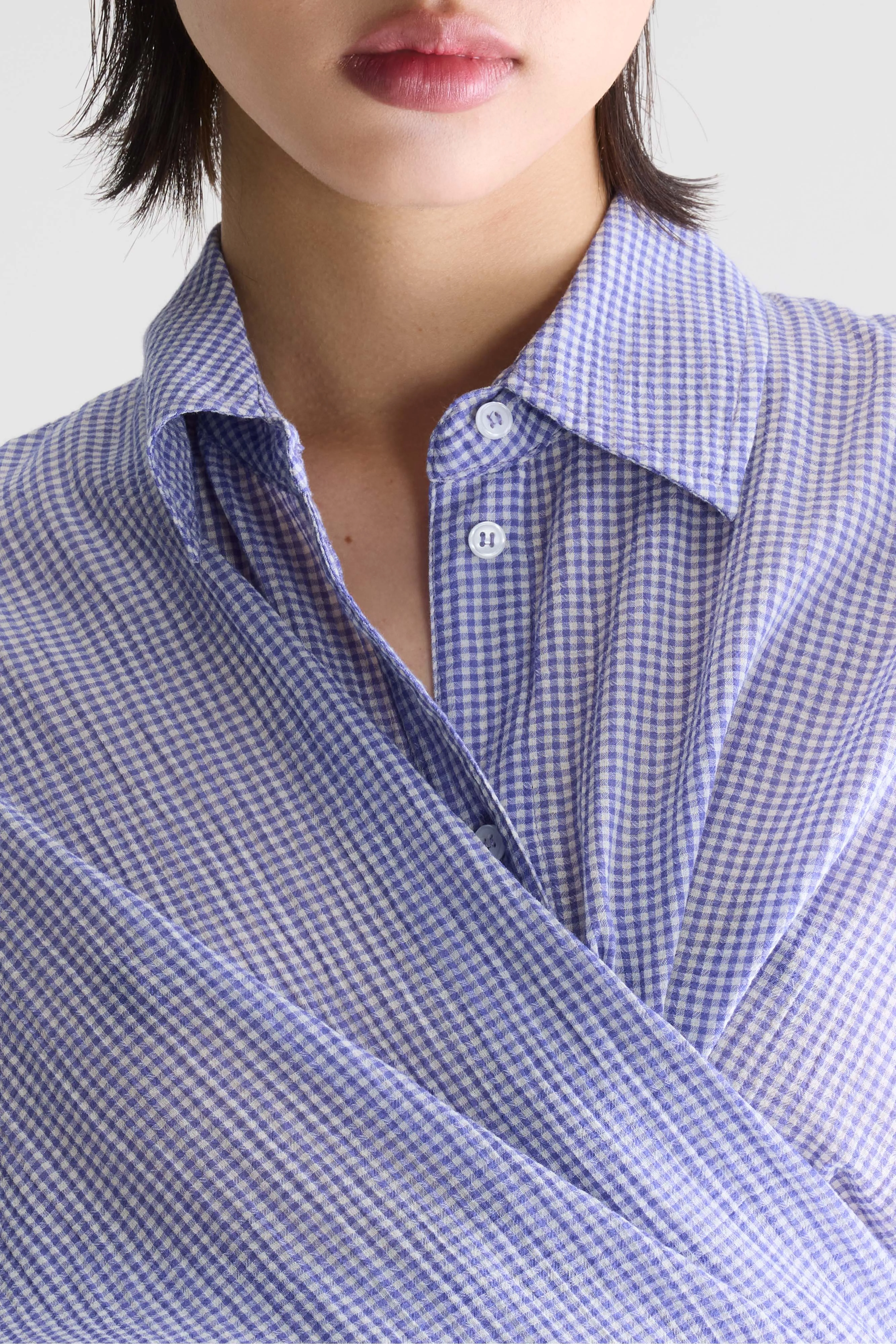 Bellerose Coral tie-up blouse (261 / W / CHECK A)