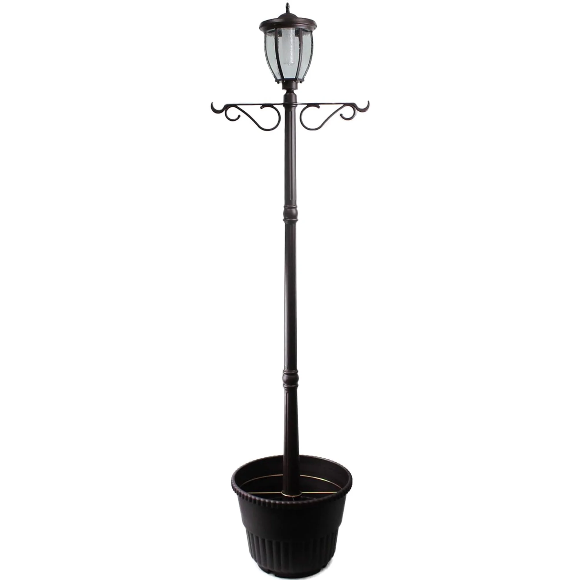 Sun-Ray Kenwick 7 Foot Single Head Solar Lamp Post & Planter, Bronze - Image 6