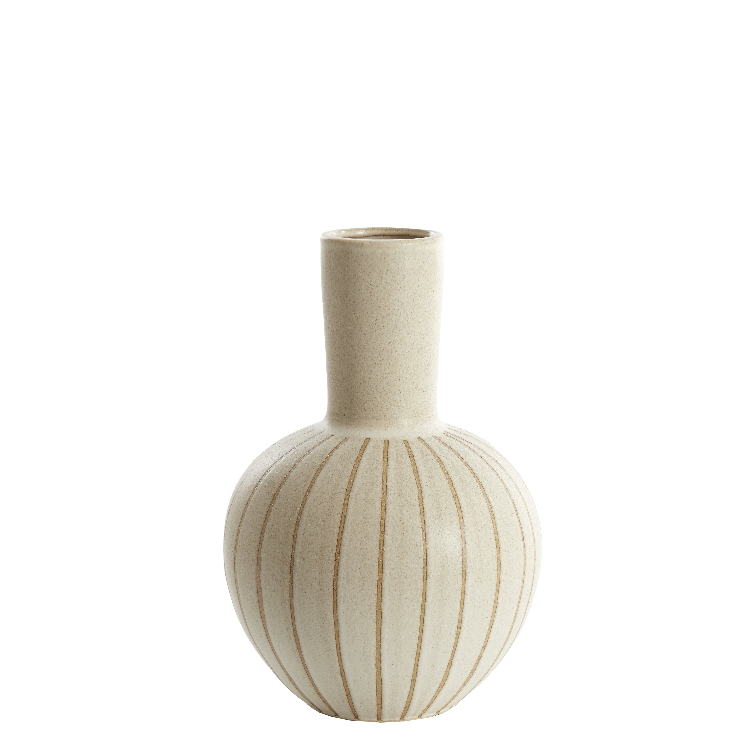 Light&living Vaas deco Ø28,5x42 cm ULLOA keramiek mat zand+bruin