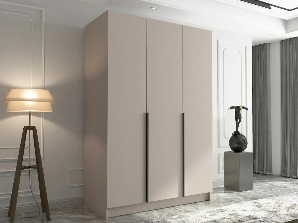 Armario Nidovia negro, 215x150x58 cm, puertas abatibles gcz3342748