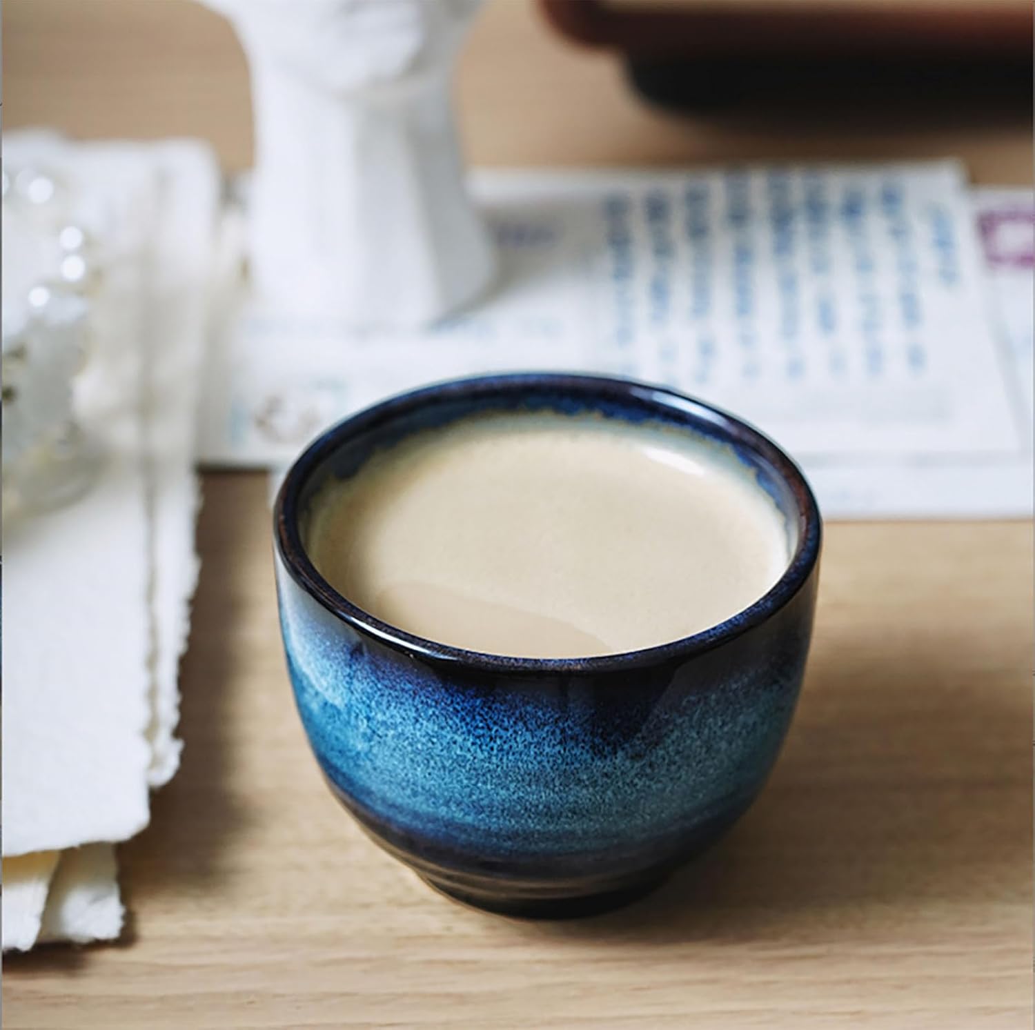Japanese Style Ceramic Tea Set, Tea Cup, Coffee Cup, Yerba Mate Set, Ceramic Mate Cup Set of 4 (5 colors)