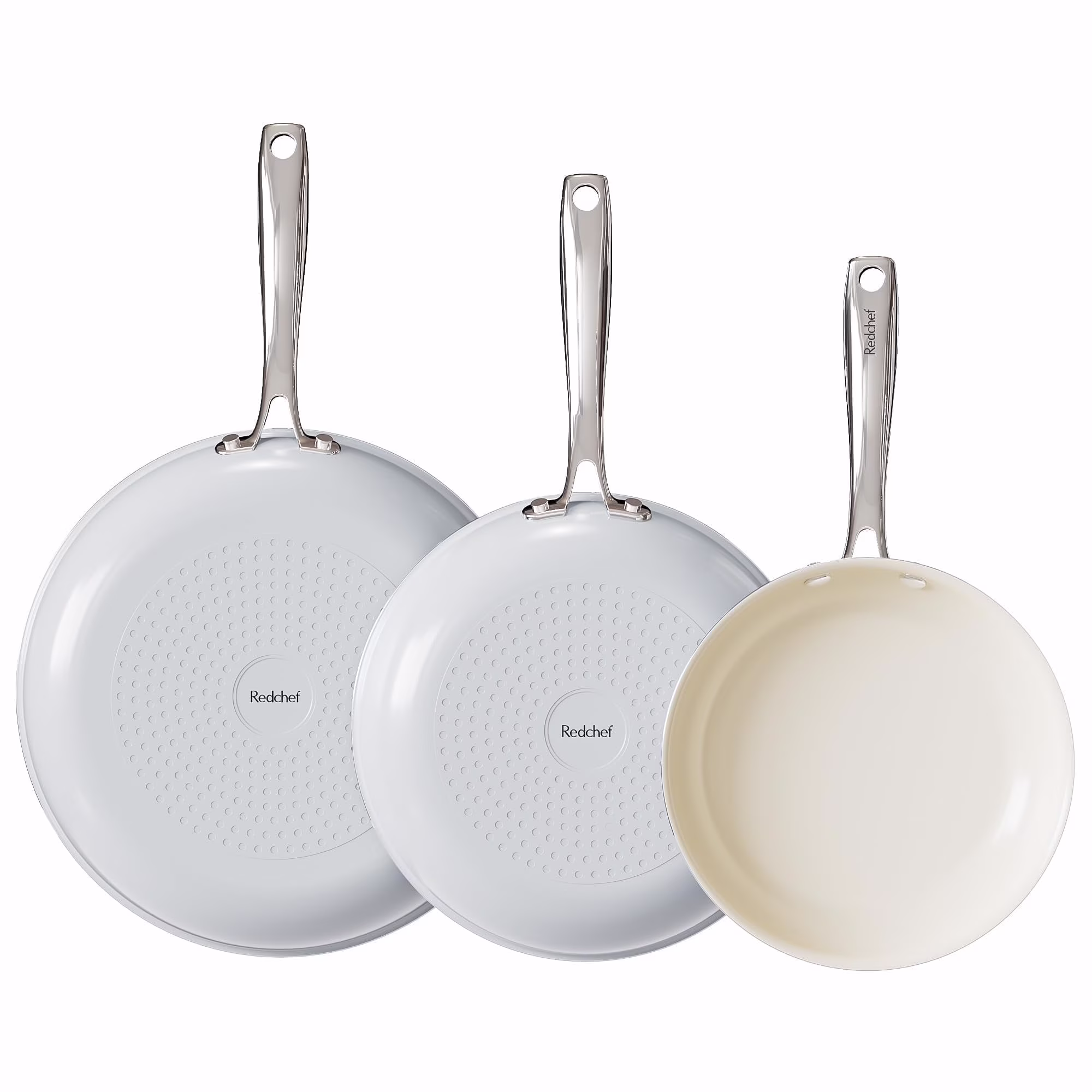 Redchef Non Stick Ceramic Frying Pan Set Ceramic Pans for Cooking Stainless Steel Handle - Image 5