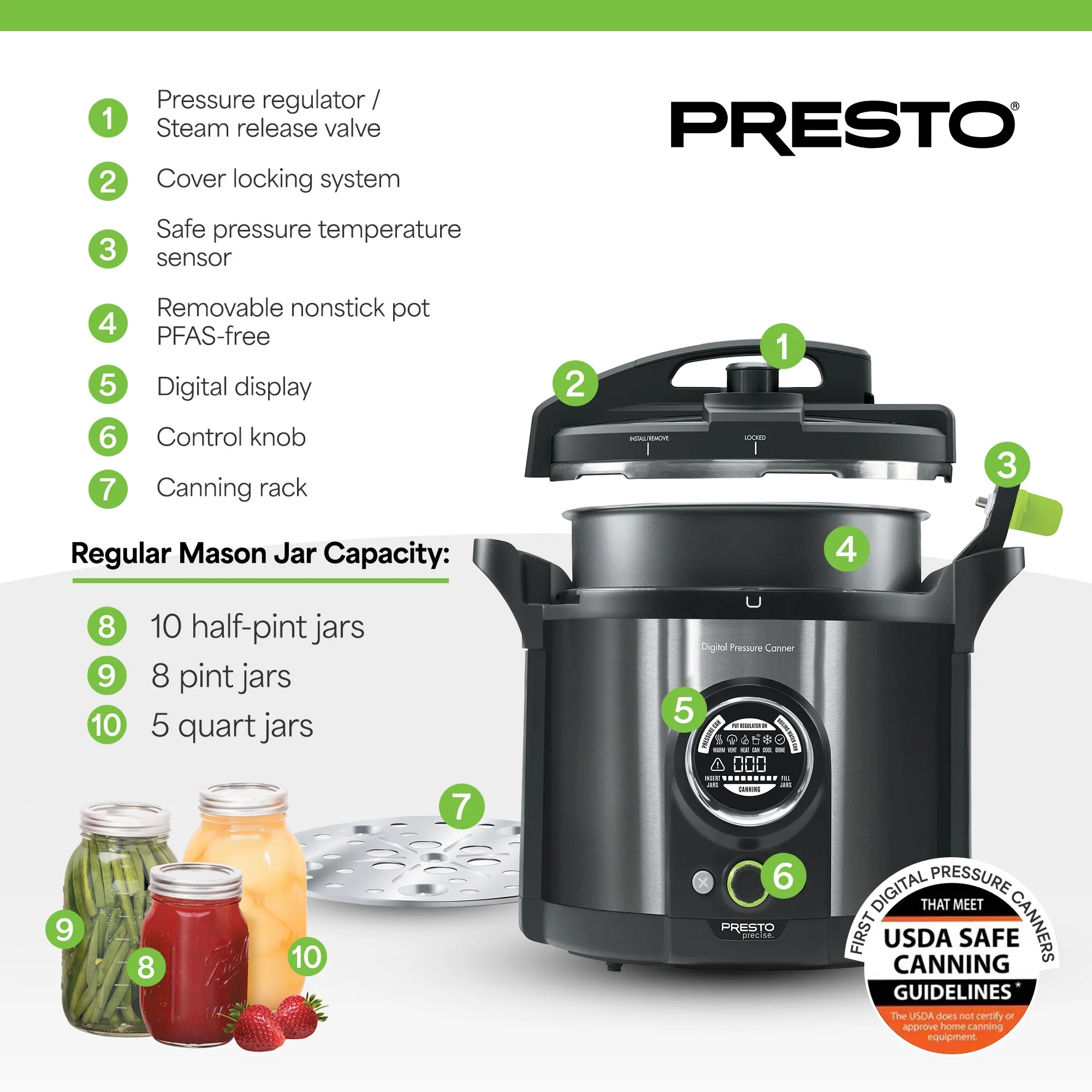 Presto Precise 12qt Electric Pressure Canner 02144 - Image 3