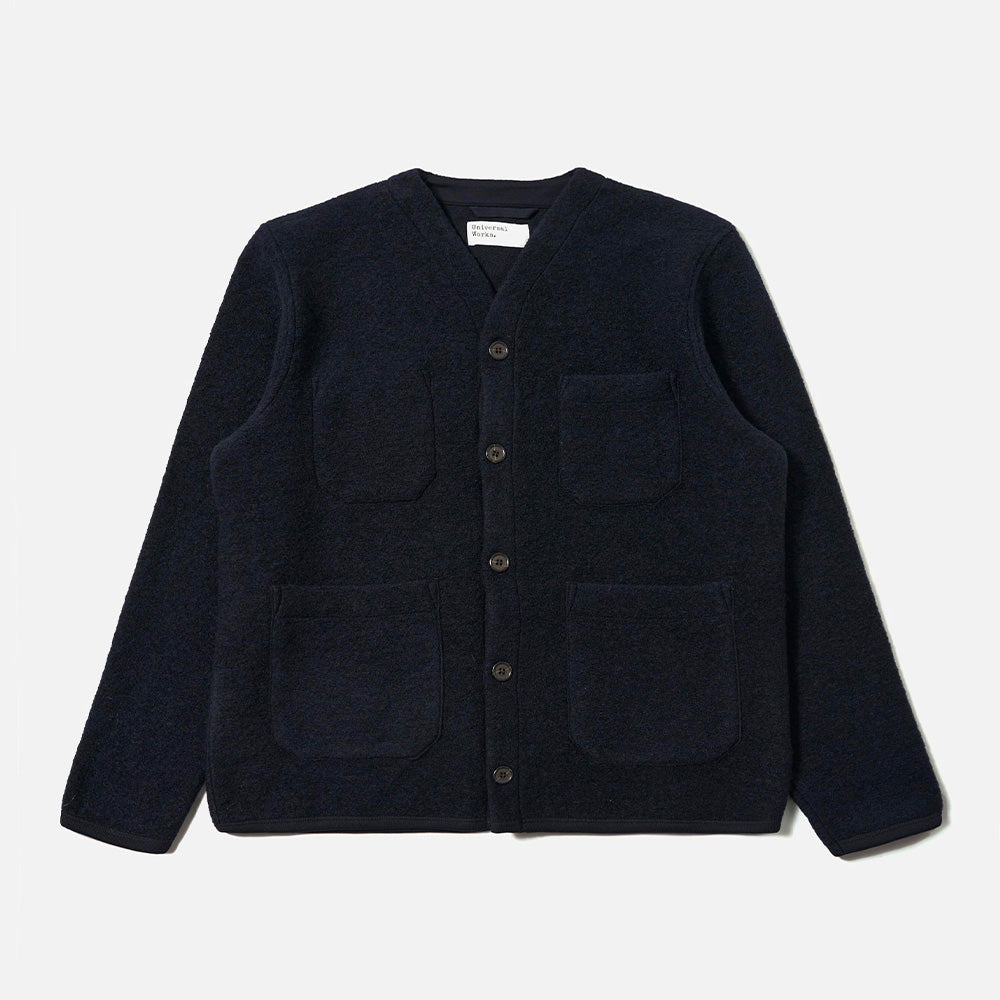 Universal Works - Cardigan Laine - Marine