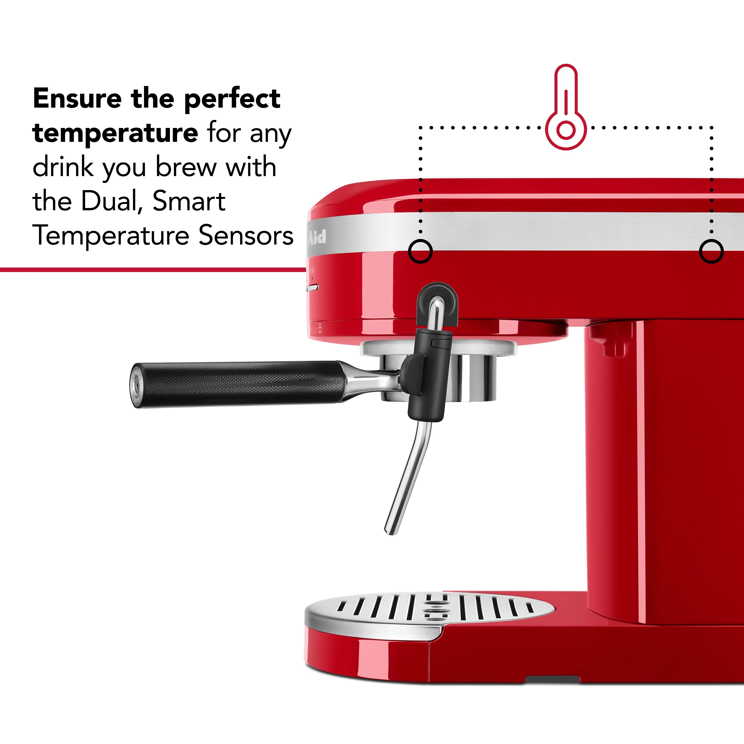 KitchenAid Metal Semi-Automatic Espresso Machine, Empire Red, KES6503 - Image 2